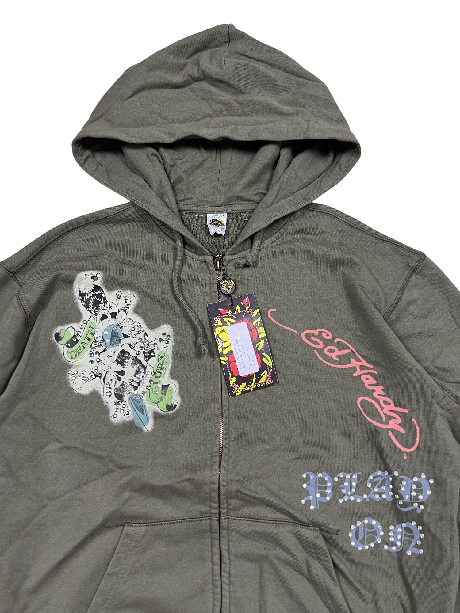 Ed Hardy Dead Before Glory Hoodie - cloakerstore