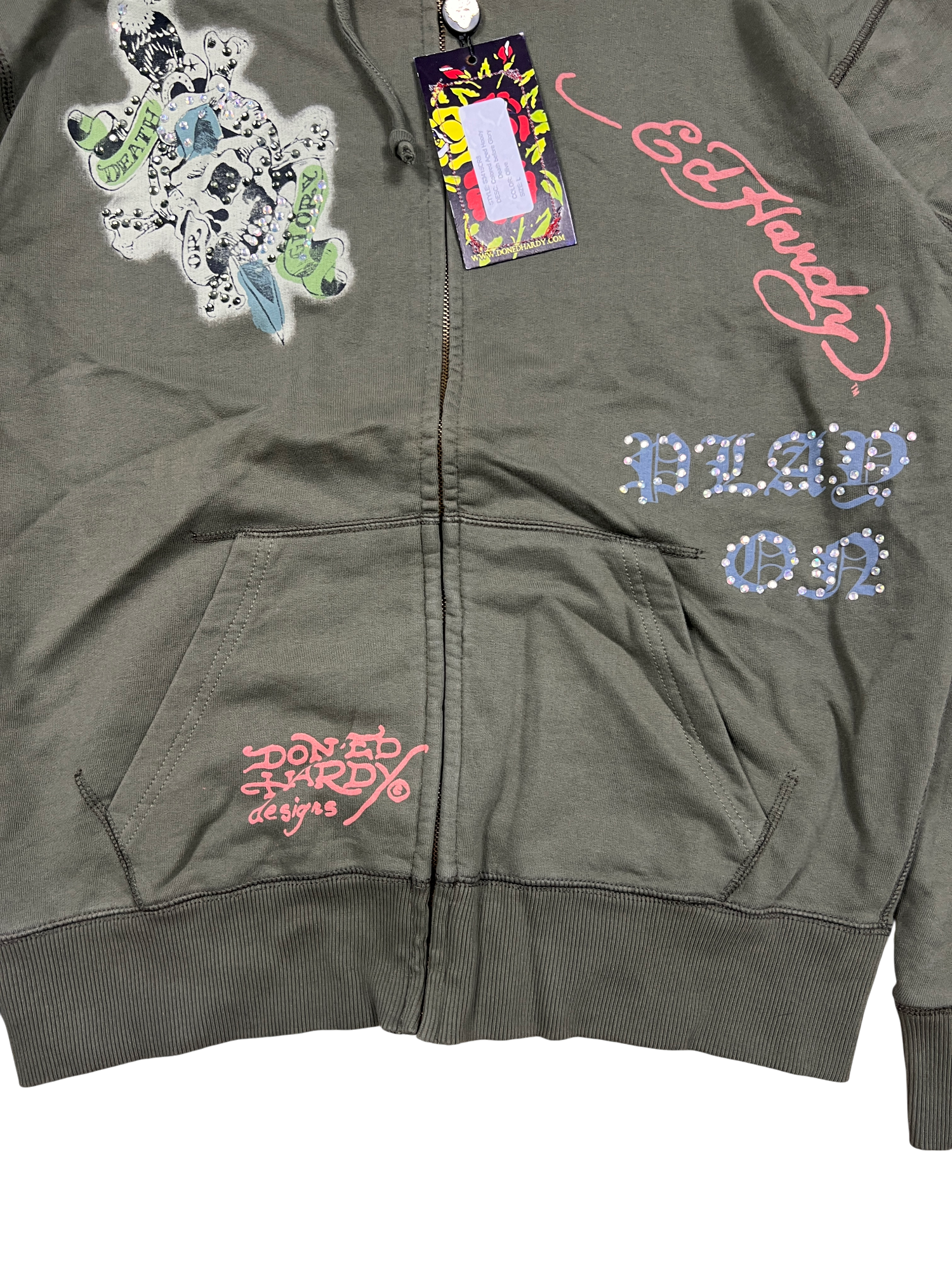 Ed Hardy Dead Before Glory Hoodie - cloakerstore