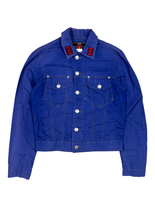 Jean Paul Gaultier Denim Jacket Blue 90's Buttons - cloakerstore