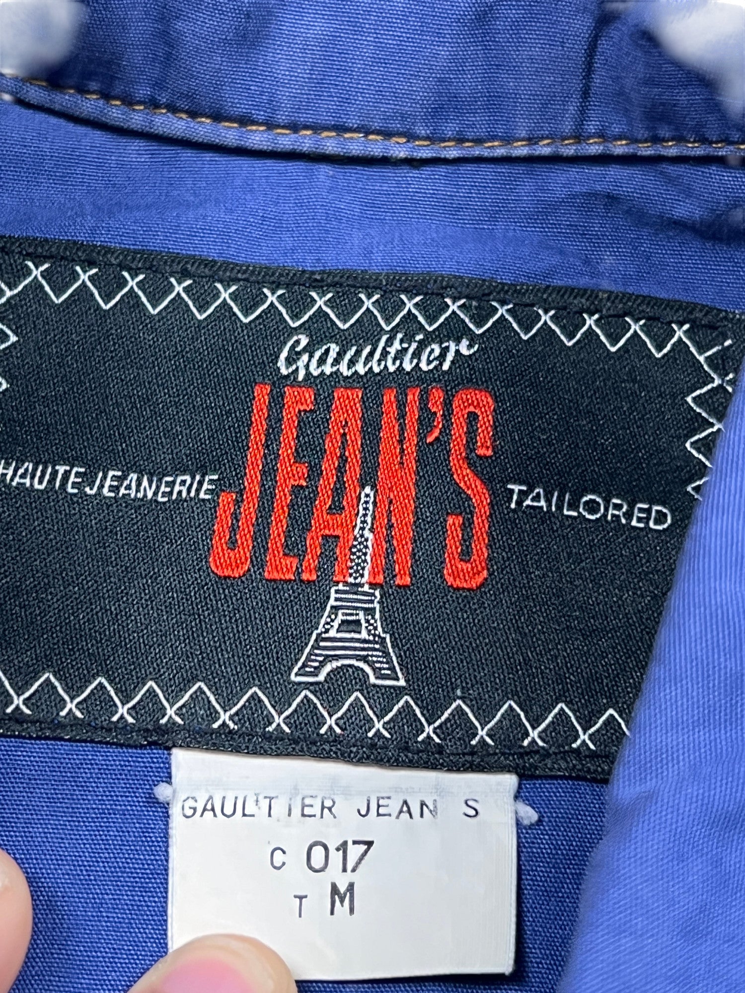 Jean Paul Gaultier Denim Jacket Blue 90's Buttons - cloakerstore