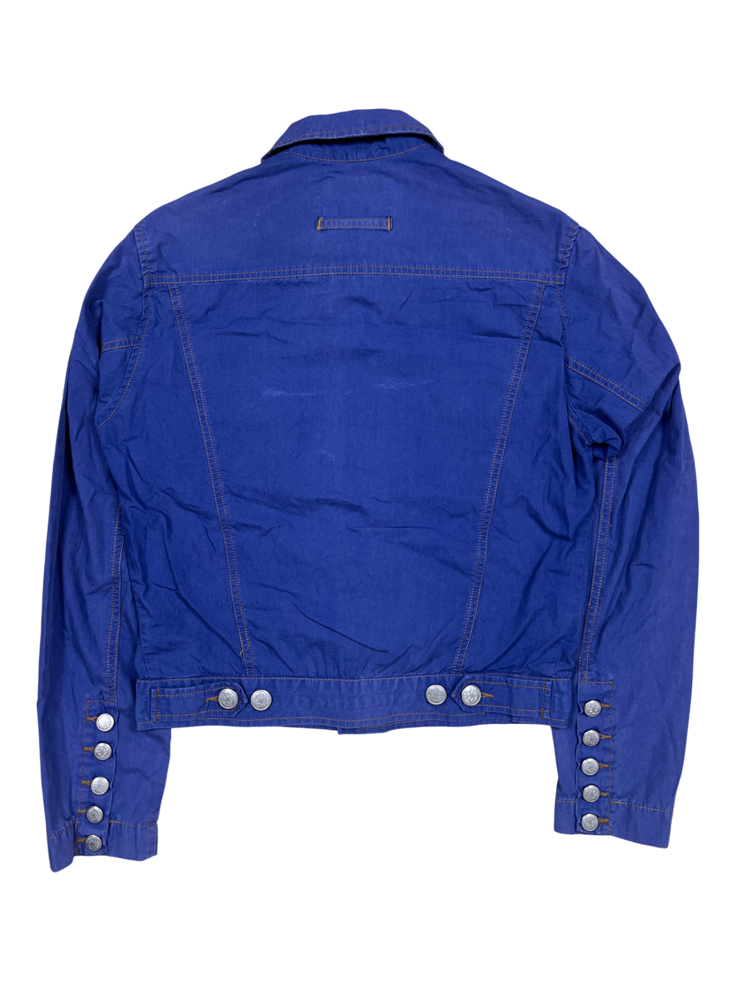 Jean Paul Gaultier Denim Jacket Blue 90's Buttons - cloakerstore