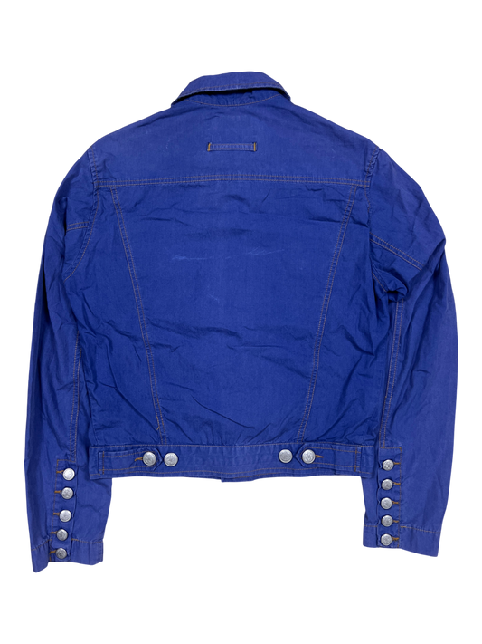 Jean Paul Gaultier Denim Jacket Blue 90's Buttons - cloakerstore