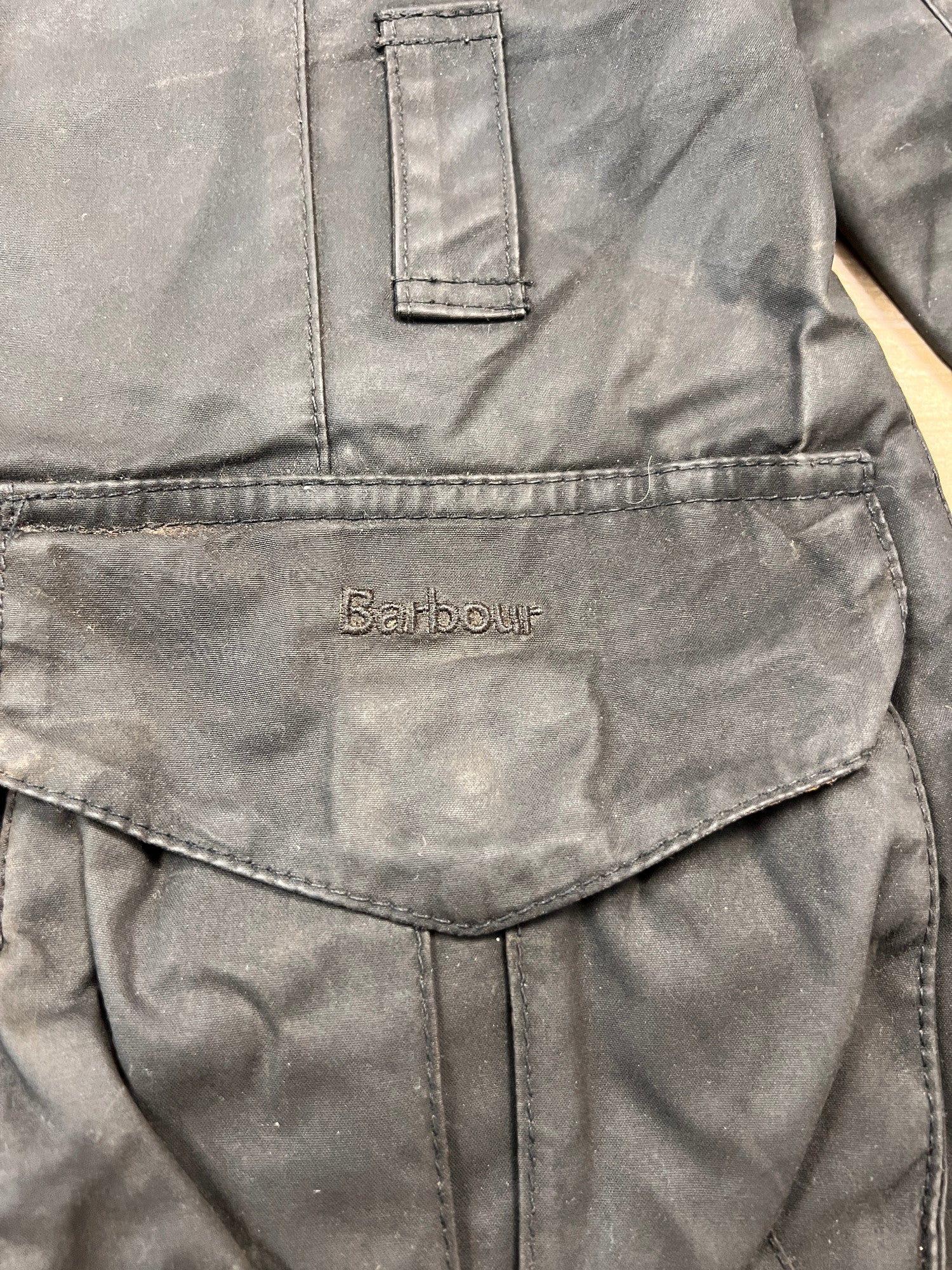Barbour Rebel Jacket Black Waxed - cloakerstore