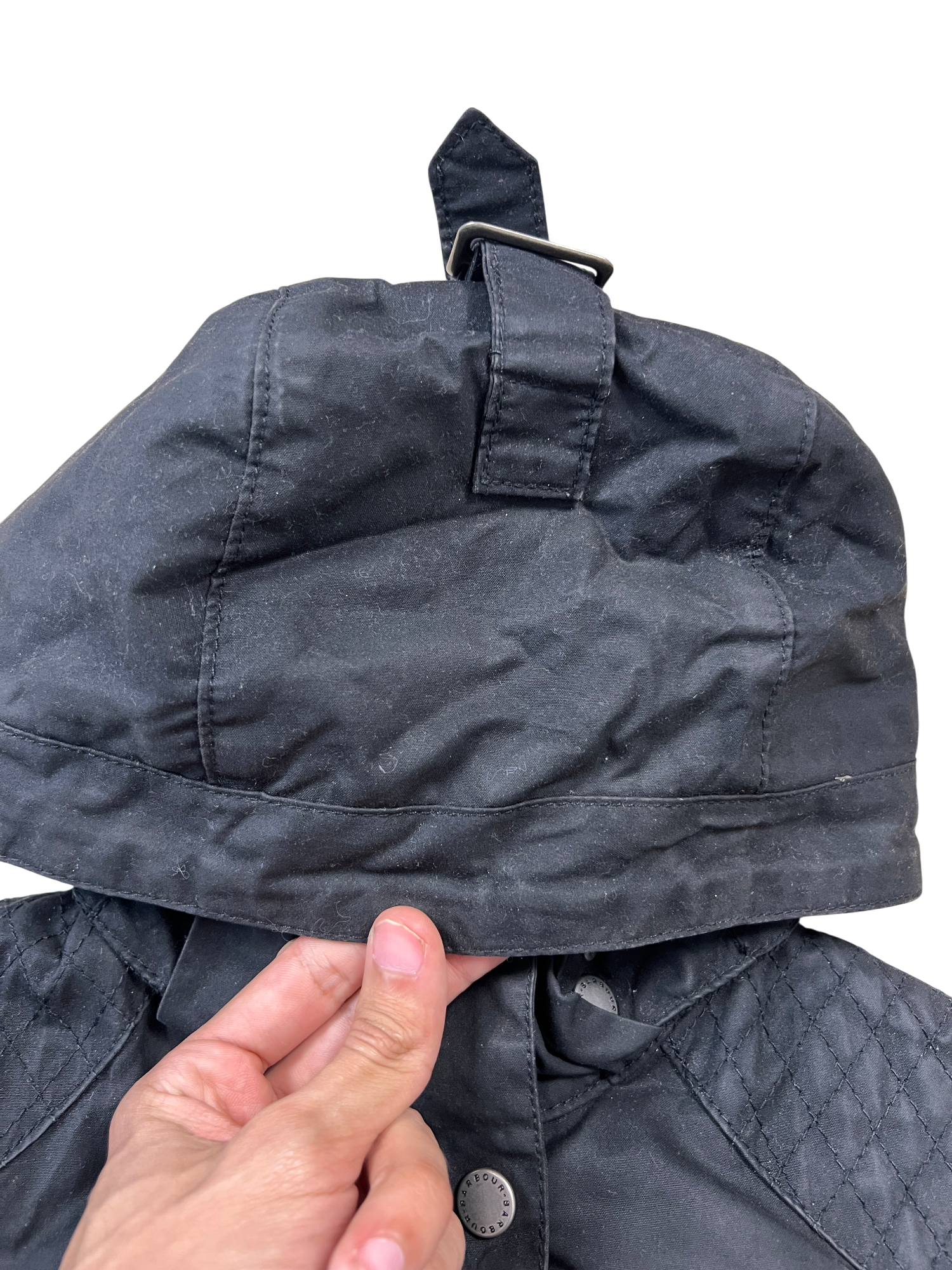 Barbour Rebel Jacket Black Waxed - cloakerstore