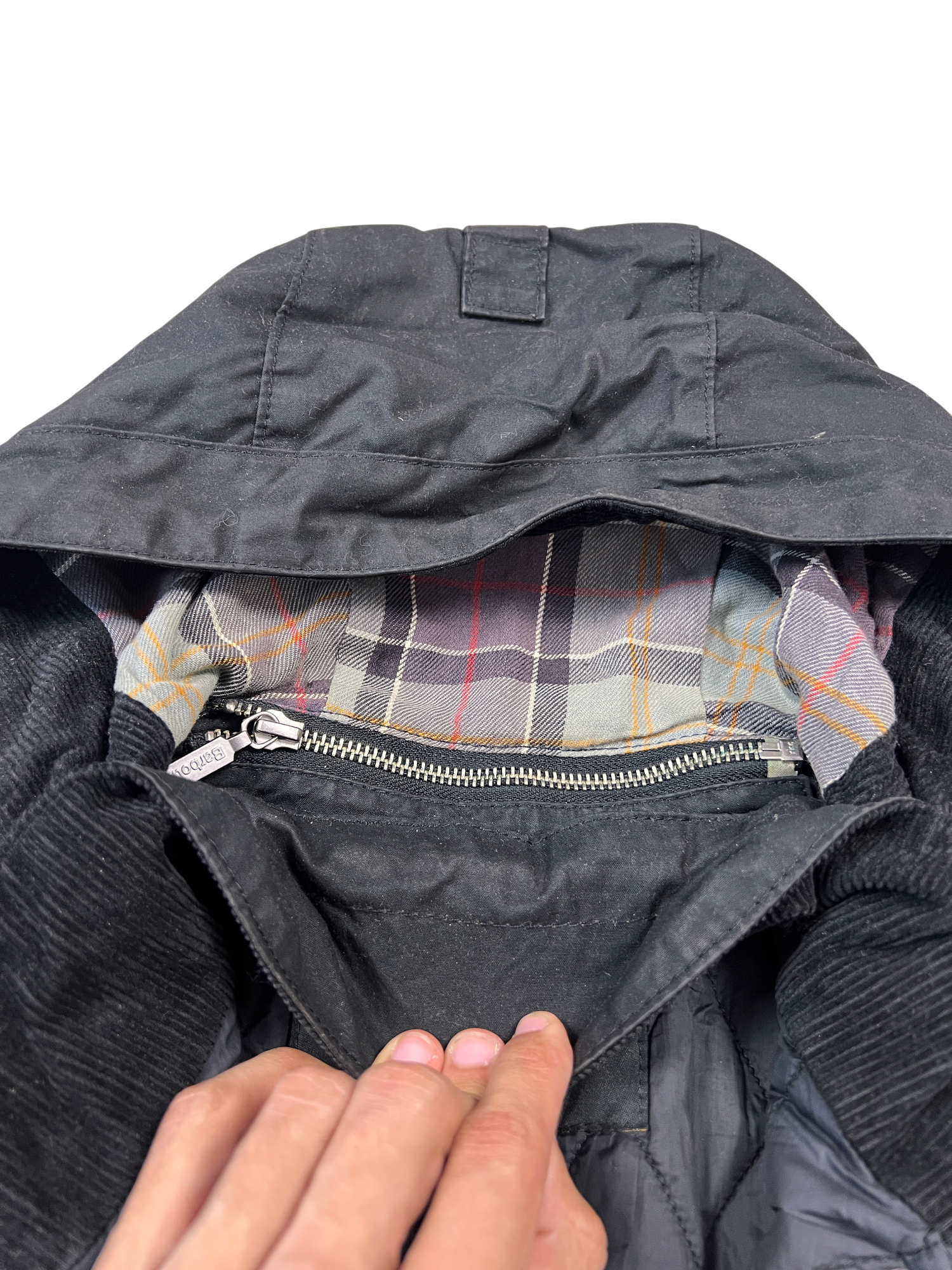 Barbour Rebel Jacket Black Waxed - cloakerstore