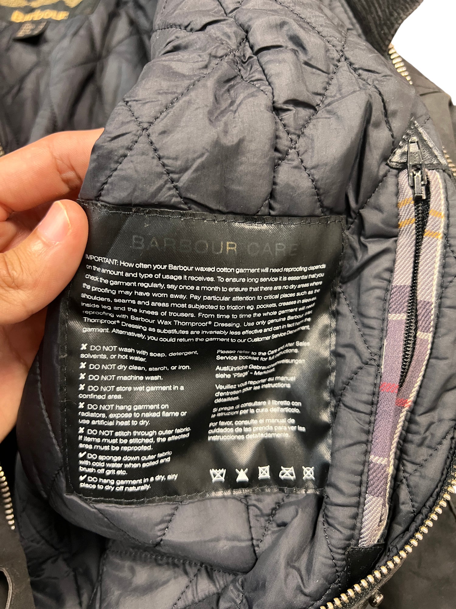 Barbour Rebel Jacket Black Waxed - cloakerstore