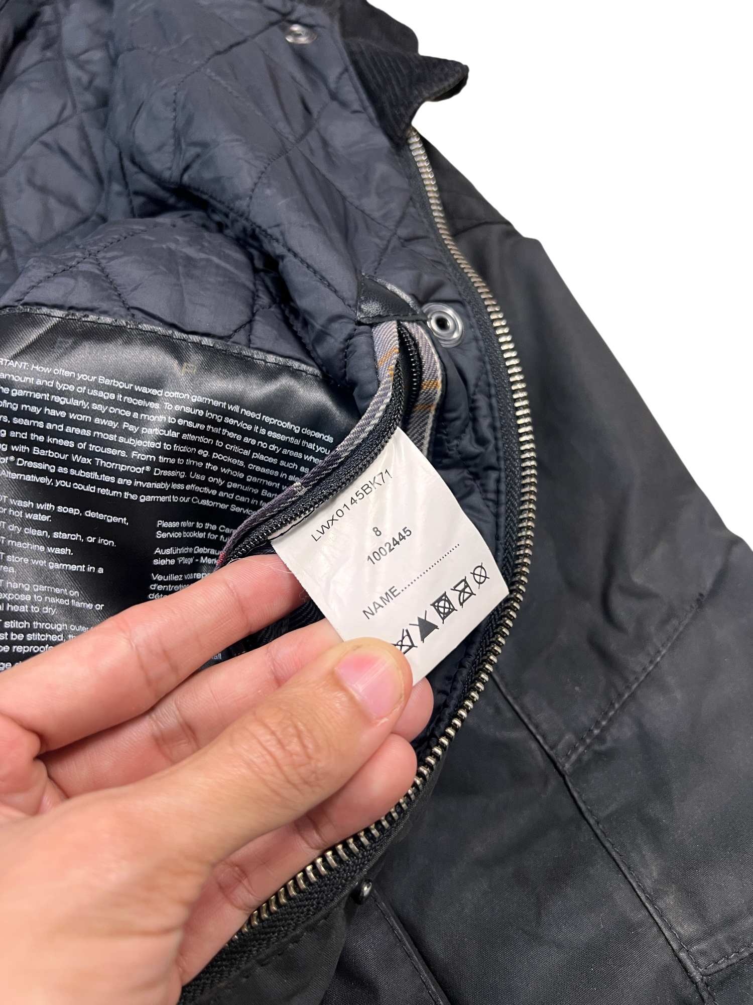 Barbour Rebel Jacket Black Waxed - cloakerstore