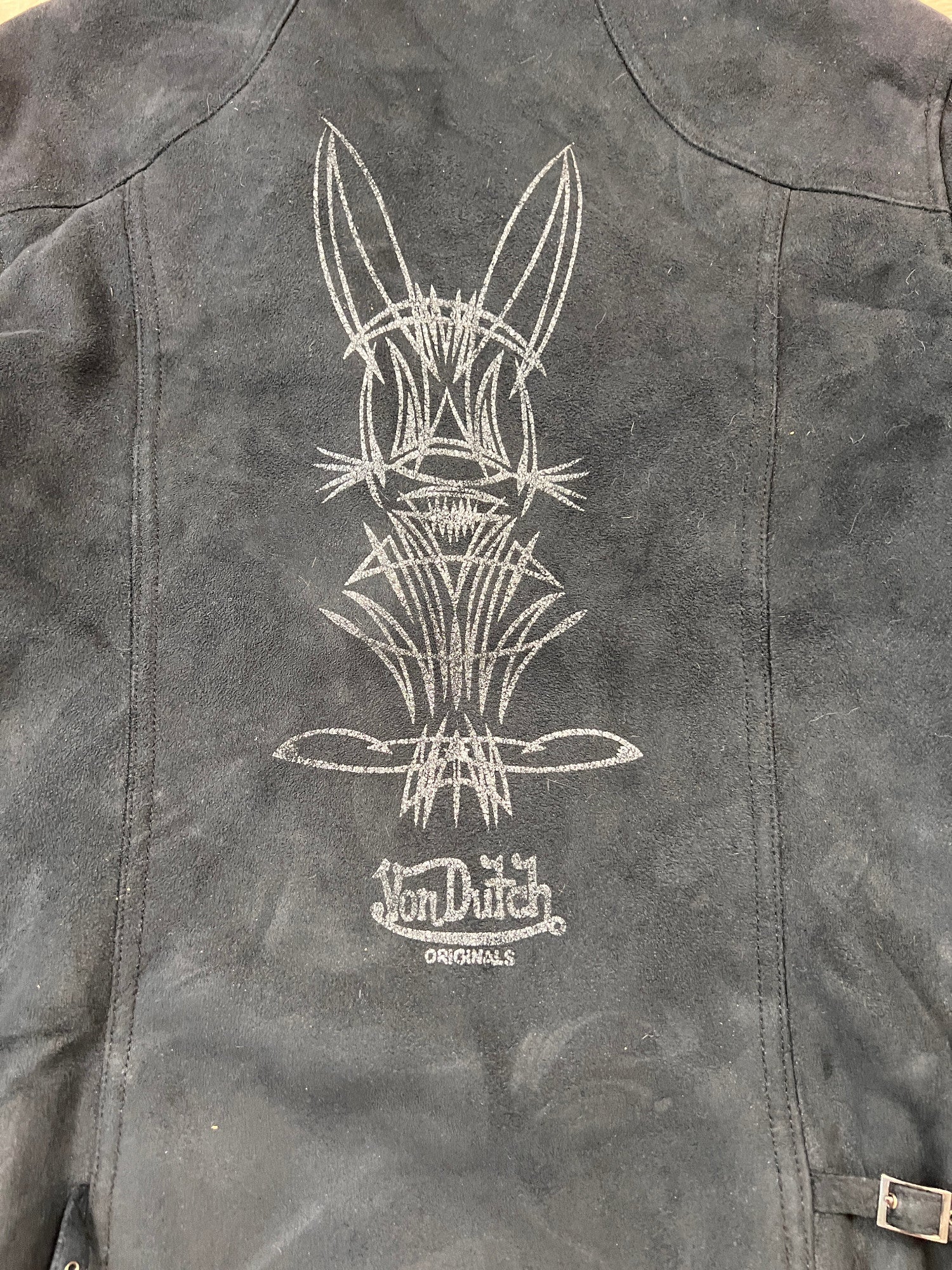 Von Dutch Biker Jacket Sherpa Black - cloakerstore
