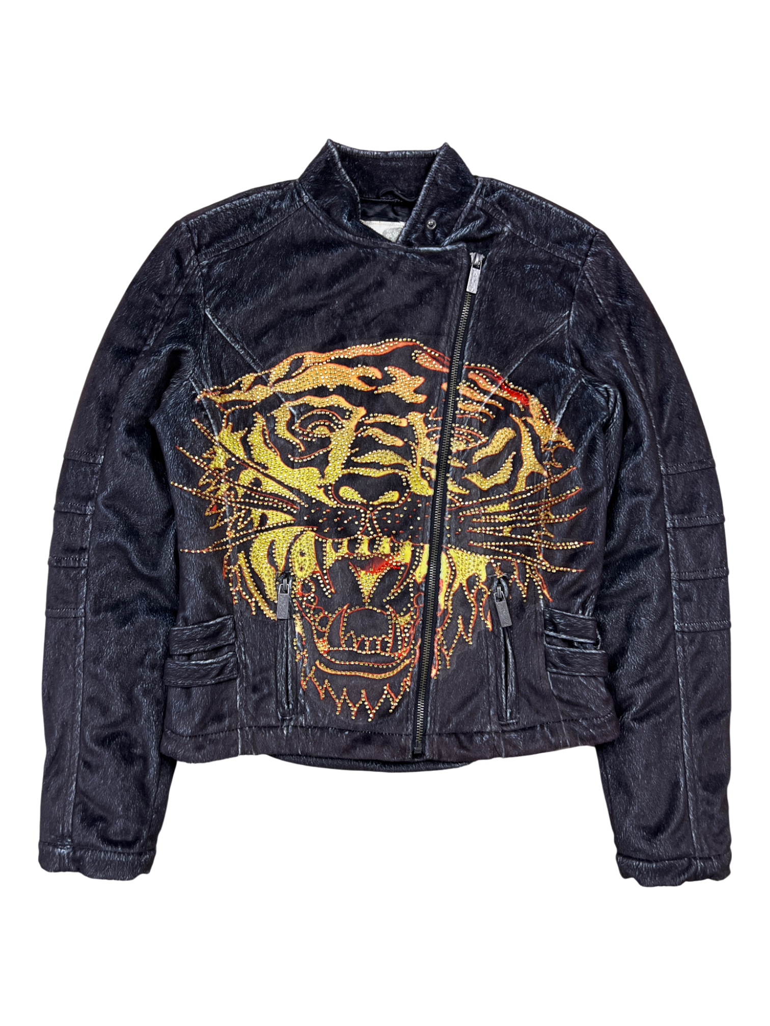 Ed Hardy Jacket Vintage Sherpa Lion - cloakerstore