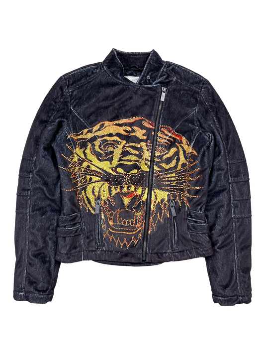 Ed Hardy Jacket Vintage Sherpa Lion - cloakerstore
