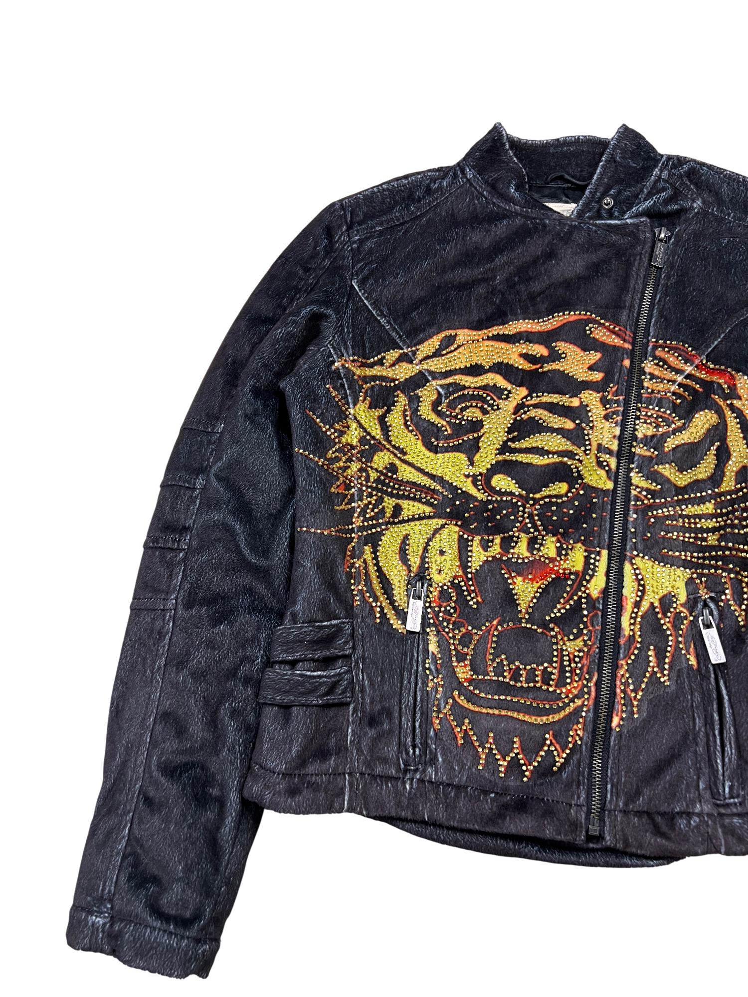Ed Hardy Jacket Vintage Sherpa Lion - cloakerstore
