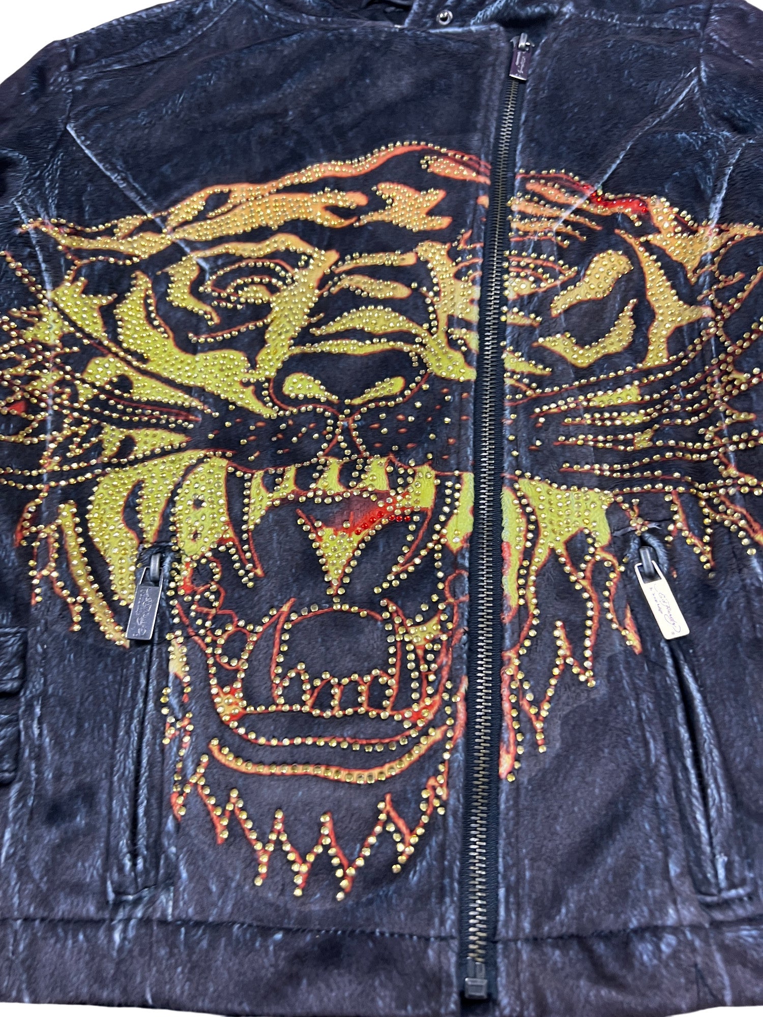 Ed Hardy Jacket Vintage Sherpa Lion - cloakerstore