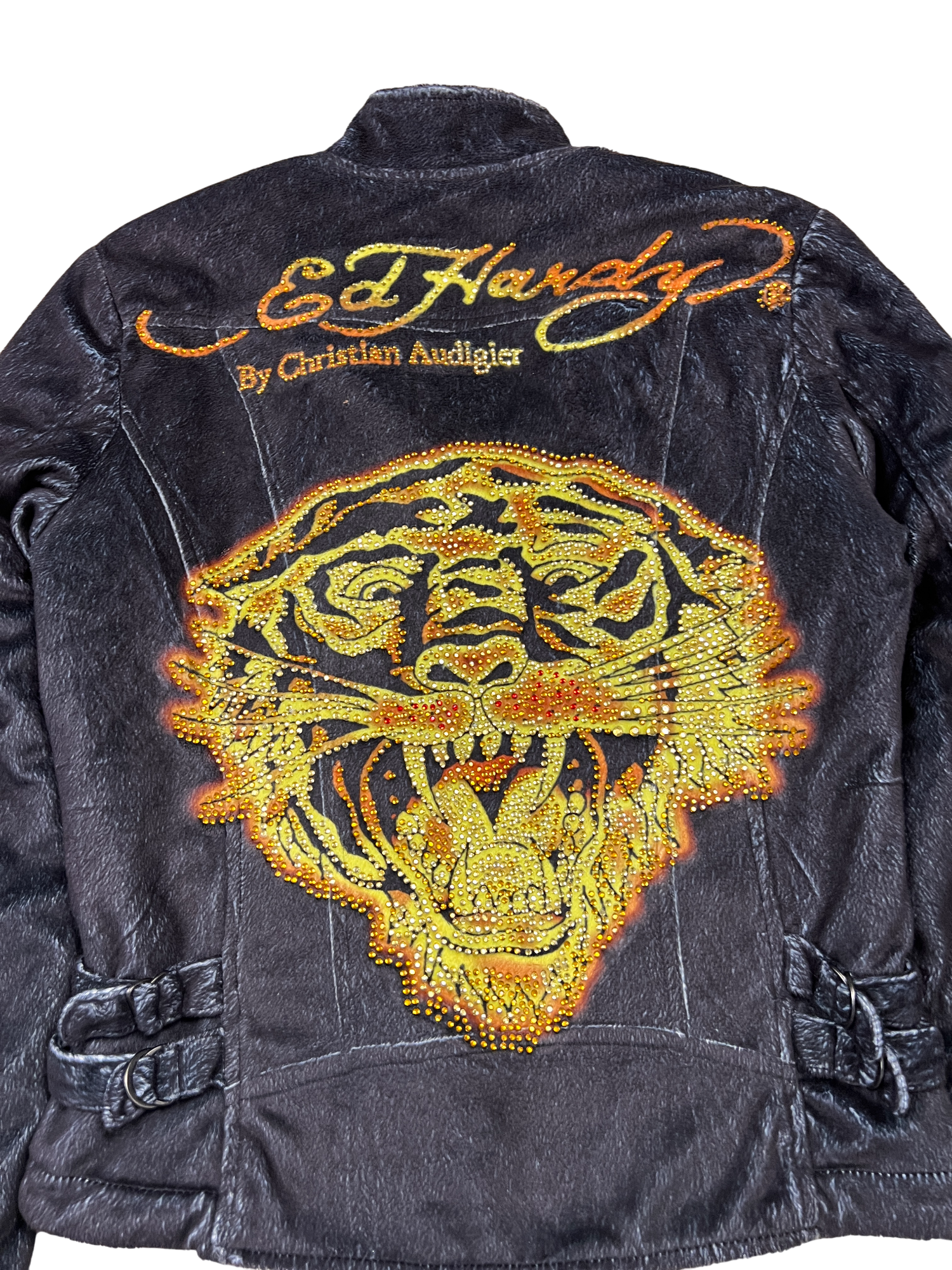 Ed Hardy Jacket Vintage Sherpa Lion - cloakerstore