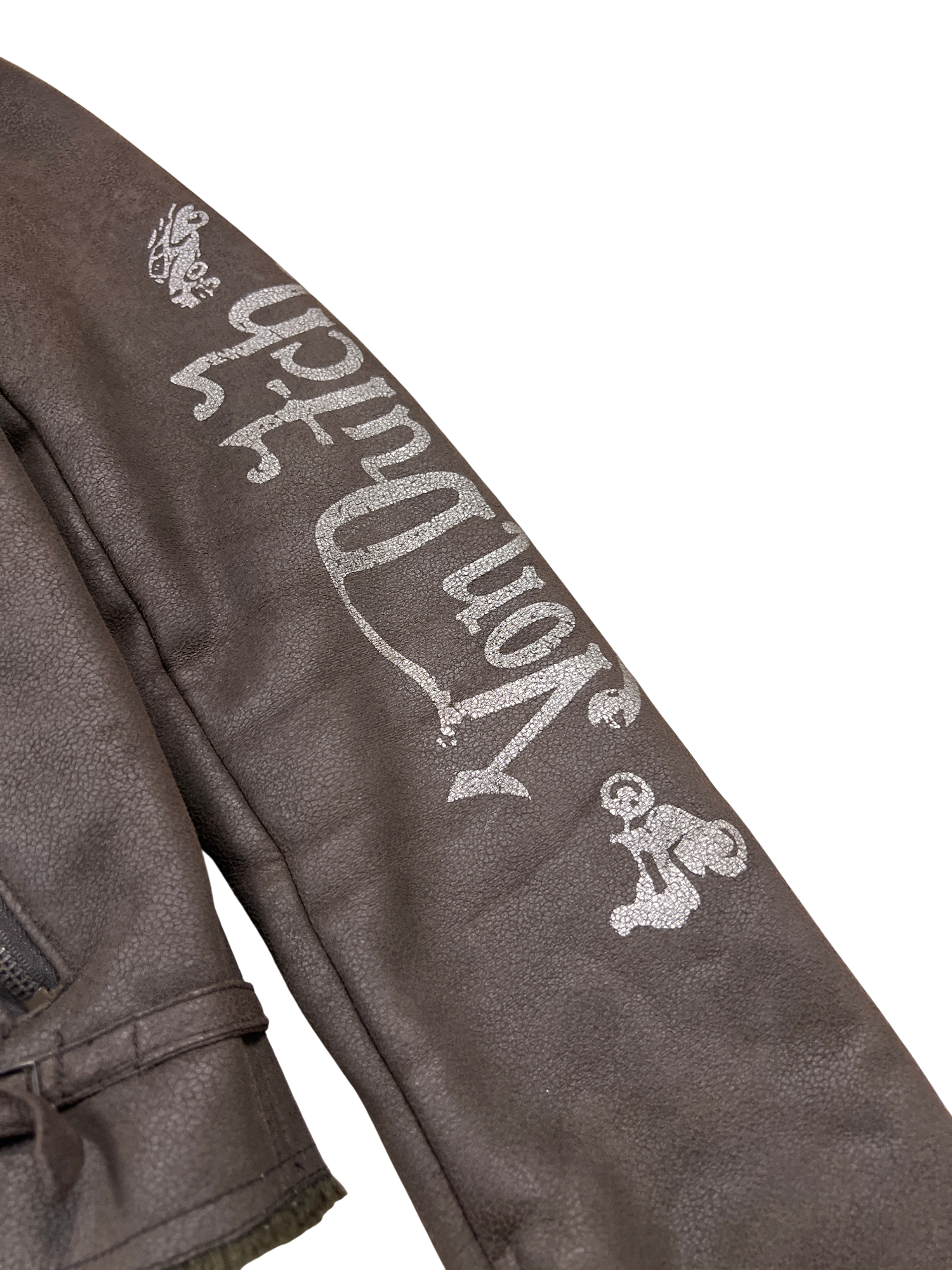 Von Dutch Biker Jacket Sherpa Brown - cloakerstore