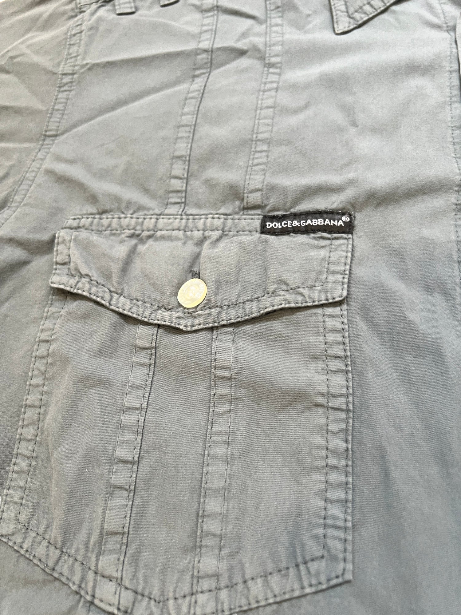 D&G Brazil Flag Shirt Vintage Gray with Stripes - cloakerstore