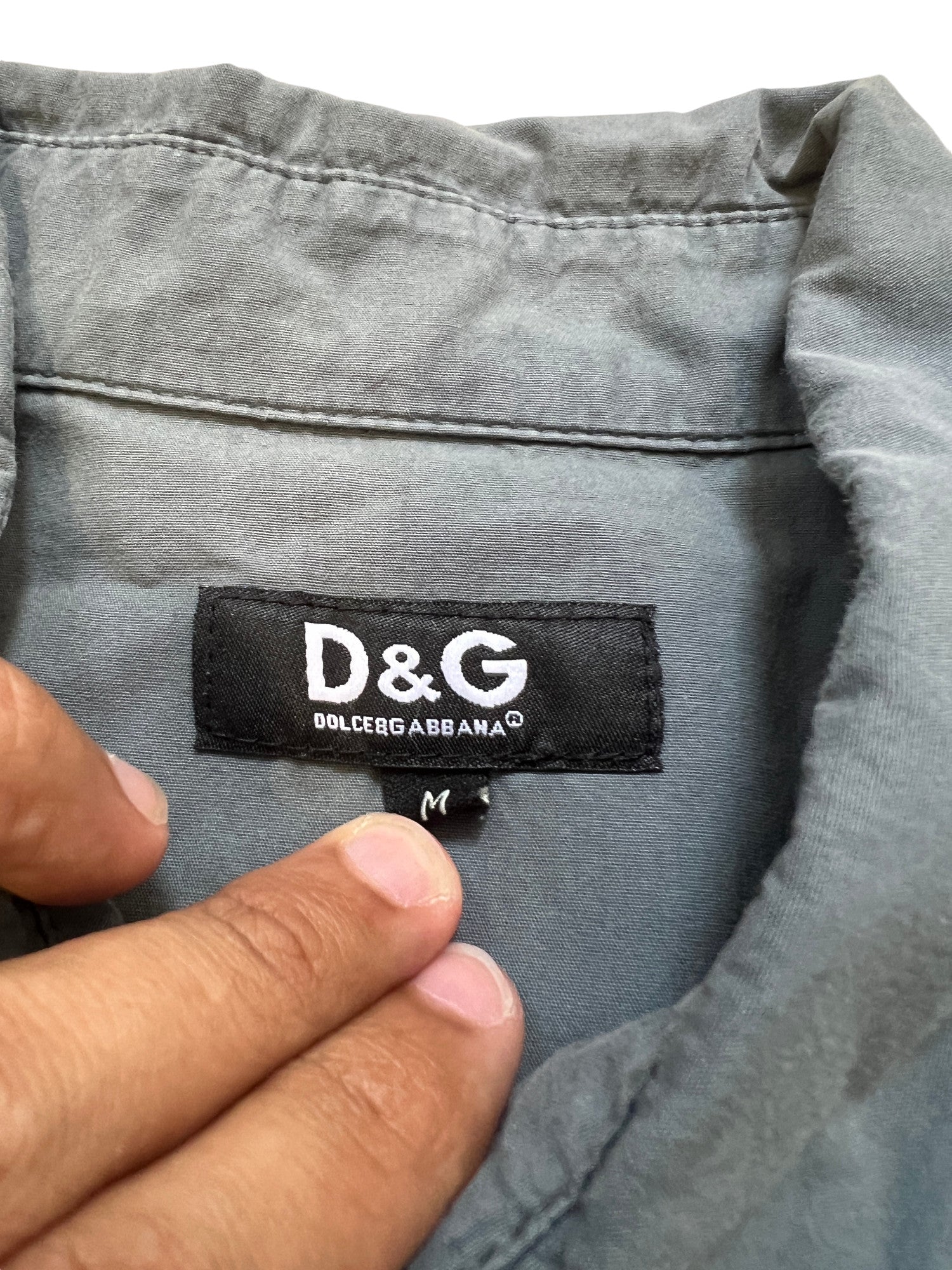 D&G Brazil Flag Shirt Vintage Gray with Stripes - cloakerstore