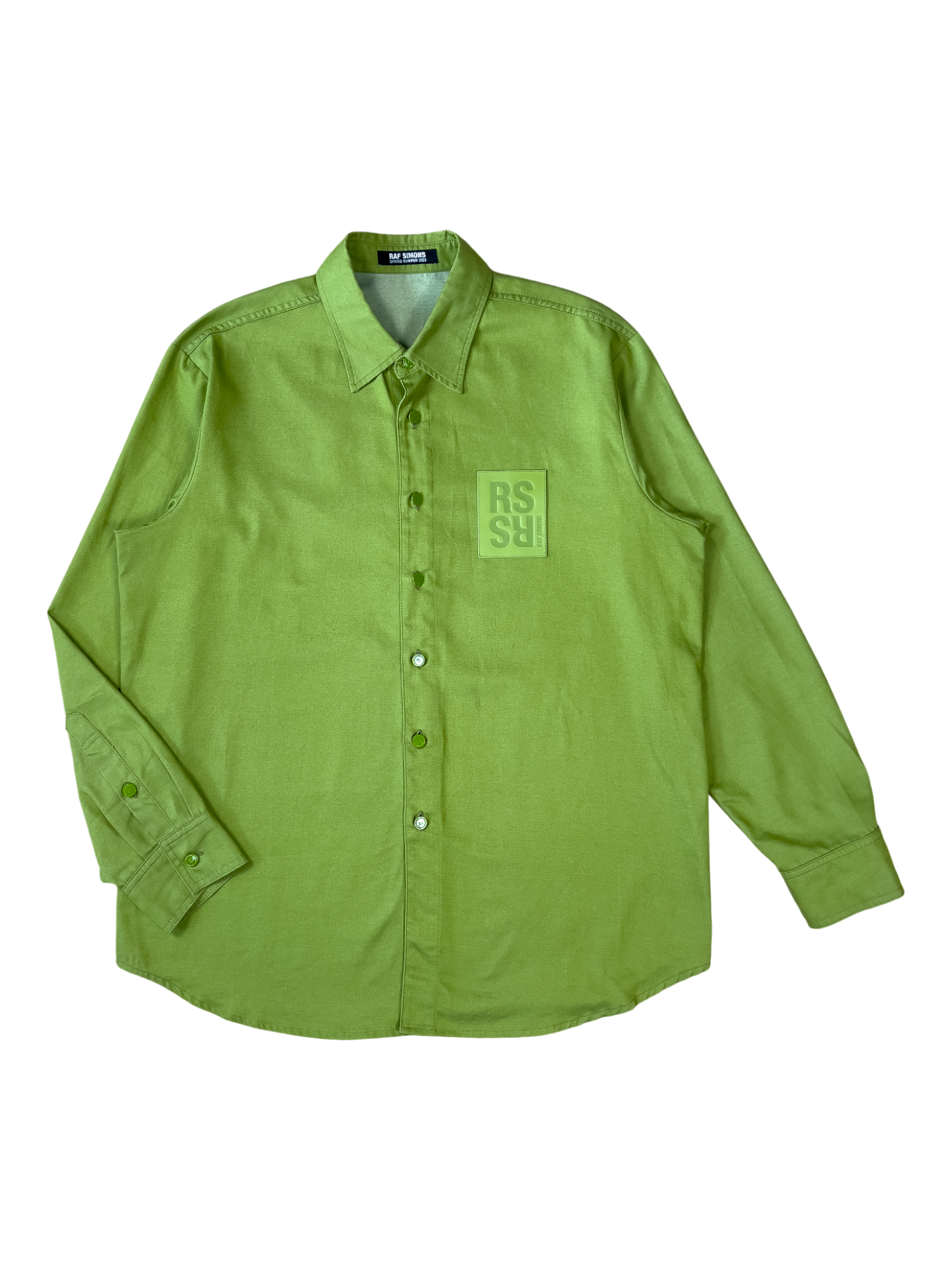 Raf Simons Straight Fit Denim Shirt - Green 2023 - cloakerstore