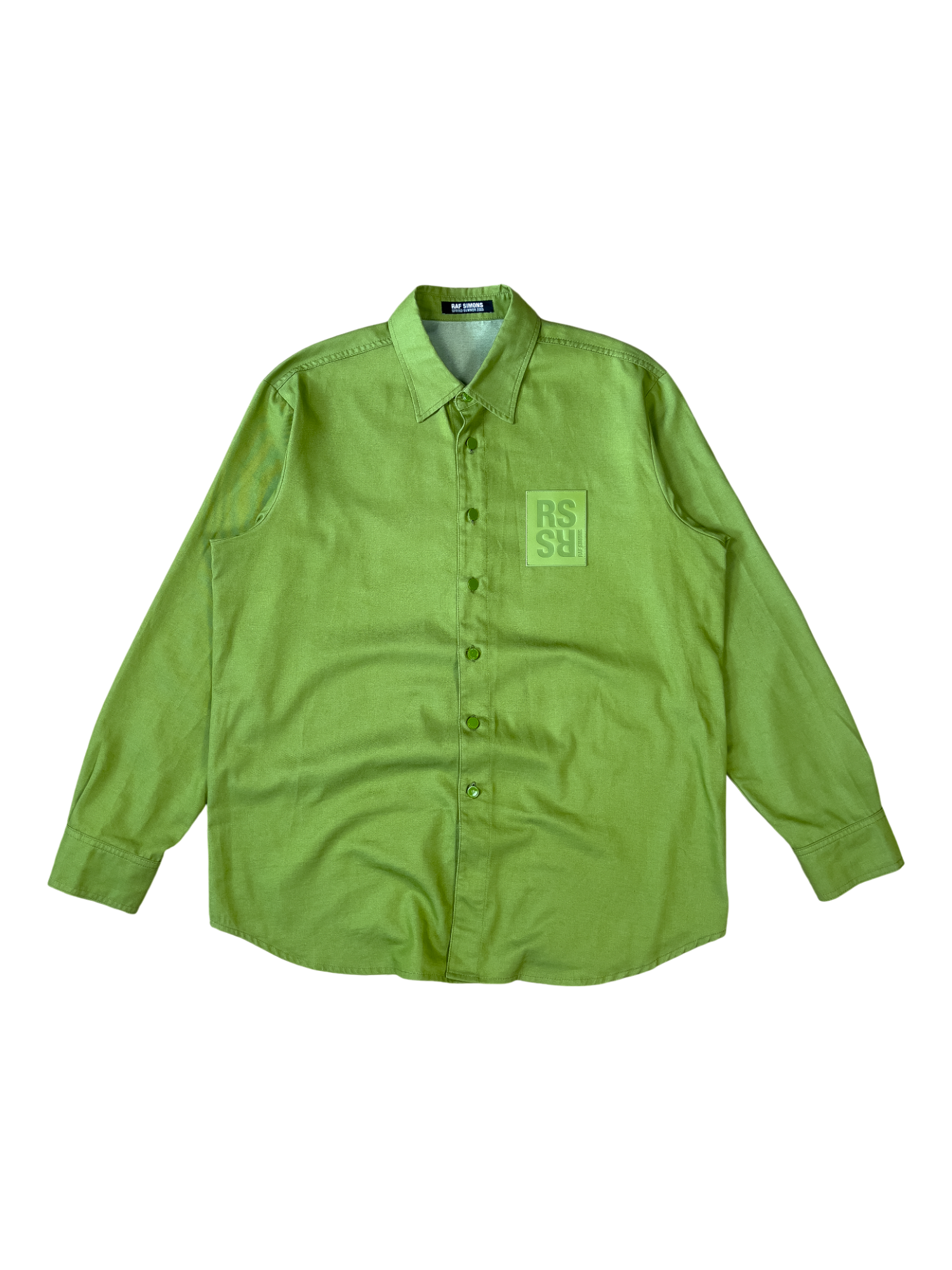 Raf Simons Straight Fit Denim Shirt - Green 2023 - cloakerstore