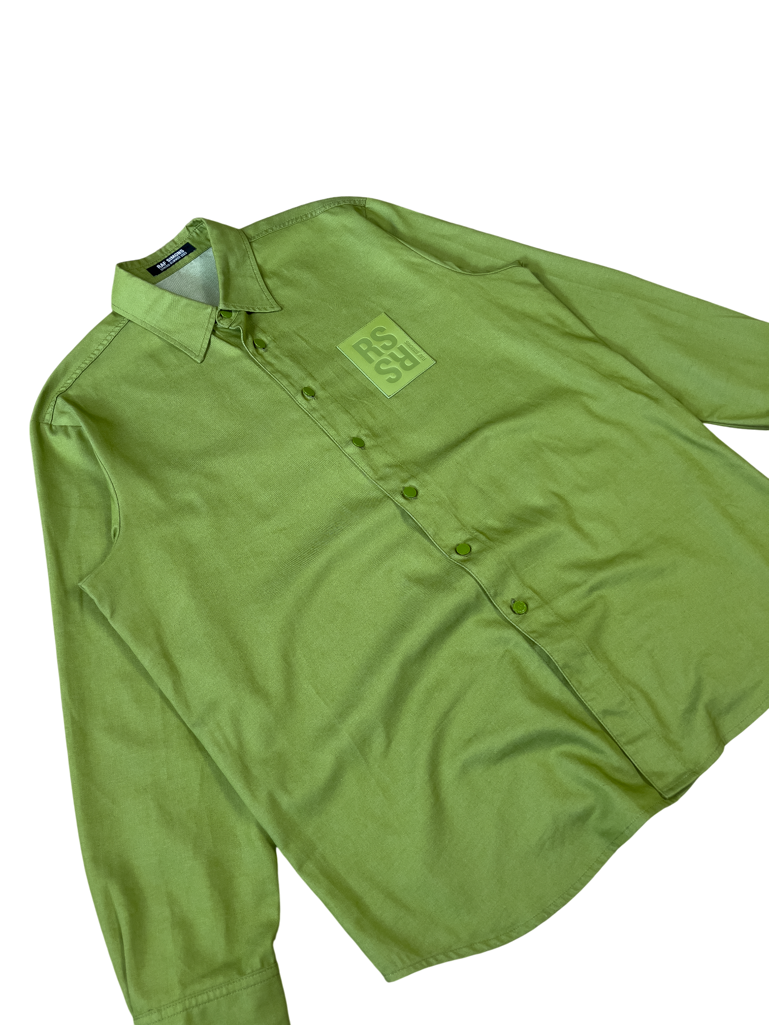 Raf Simons Straight Fit Denim Shirt - Green 2023 - cloakerstore