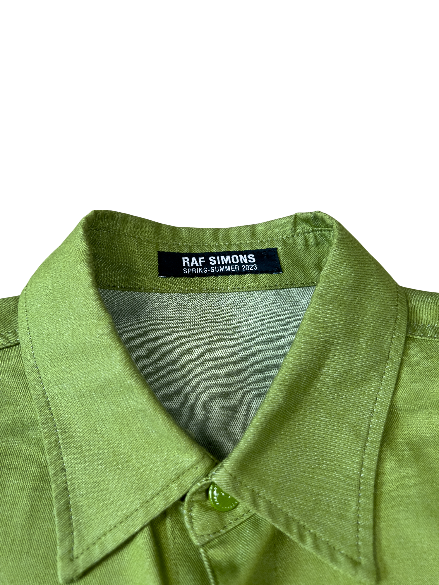 Raf Simons Straight Fit Denim Shirt - Green 2023 - cloakerstore