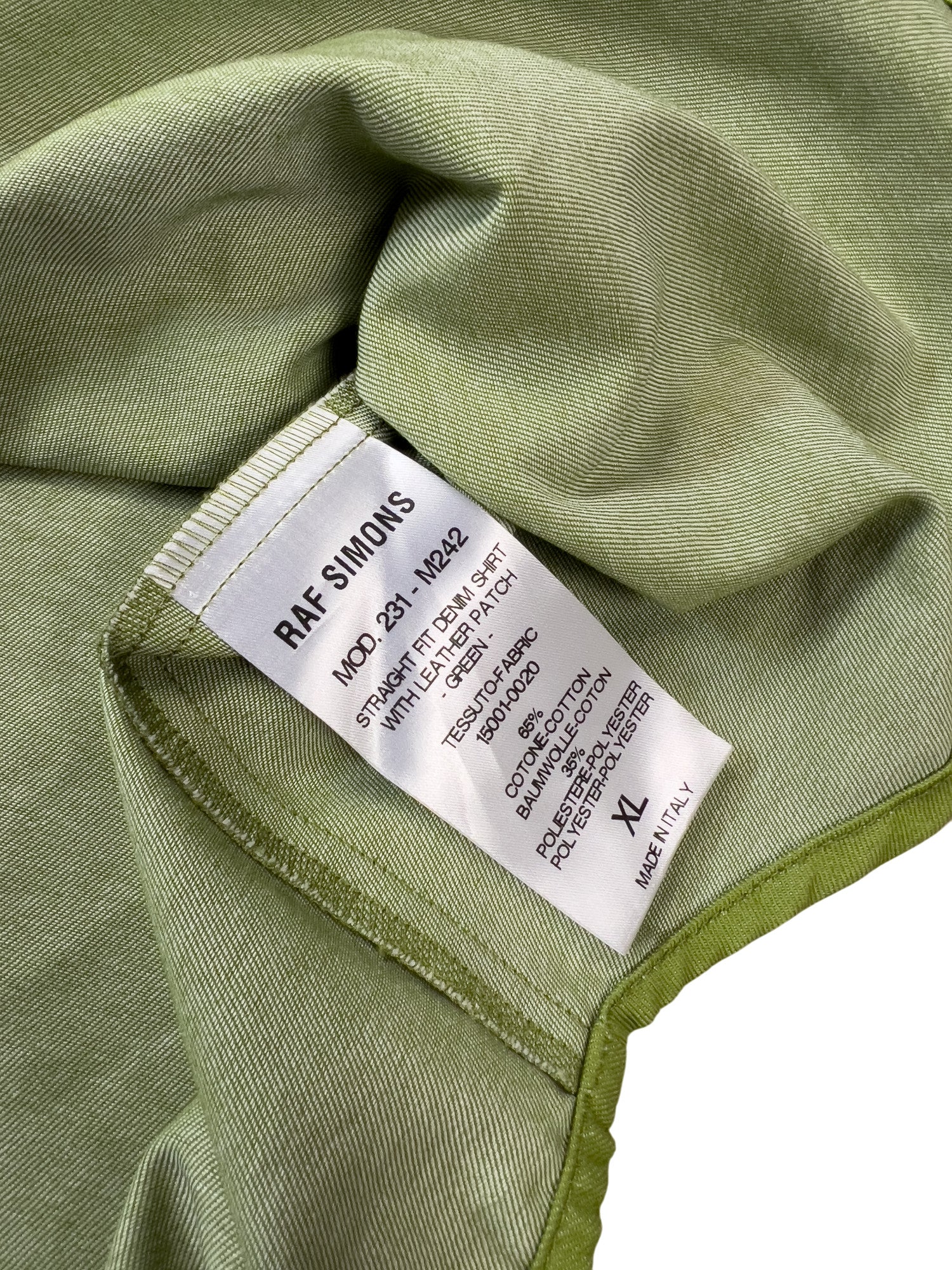 Raf Simons Straight Fit Denim Shirt - Green 2023 - cloakerstore