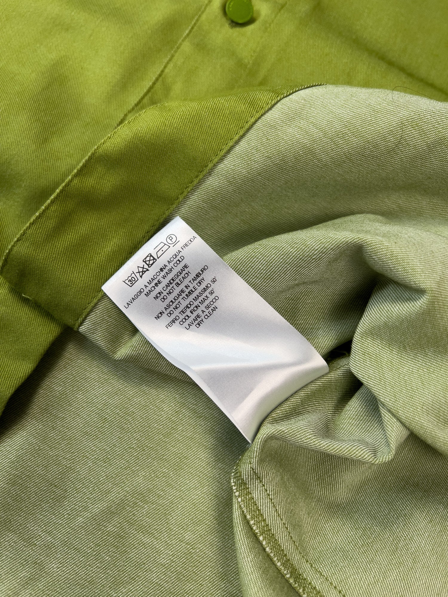Raf Simons Straight Fit Denim Shirt - Green 2023 - cloakerstore