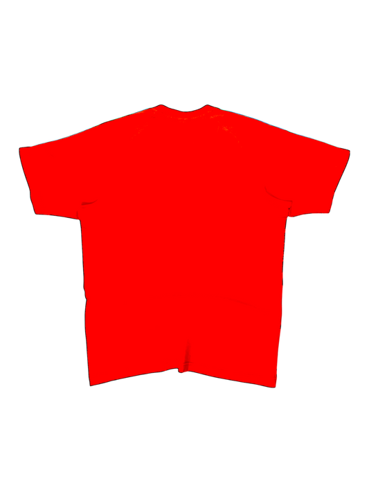 Adidas T-shirt 3 Stripes Embroidery Vintage 2007 Red