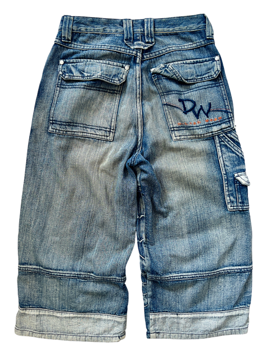 Y2K Denim Baggy Jorts Pirate - cloakerstore