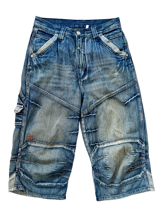 Y2K Denim Baggy Jorts Pirate - cloakerstore