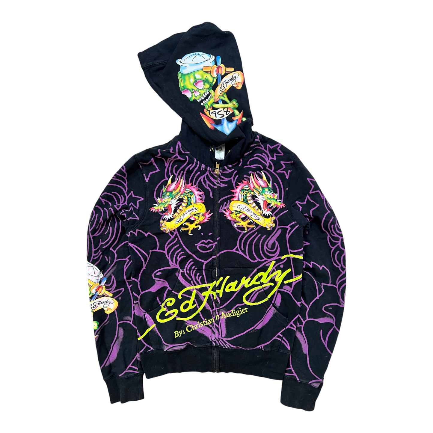 Ed Hardy Vintage Y2K Graphic Hoodie - cloakerstore