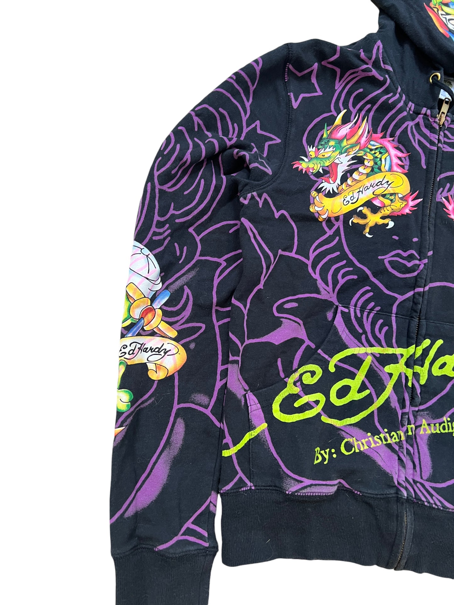 Ed Hardy Vintage Y2K Graphic Hoodie - cloakerstore
