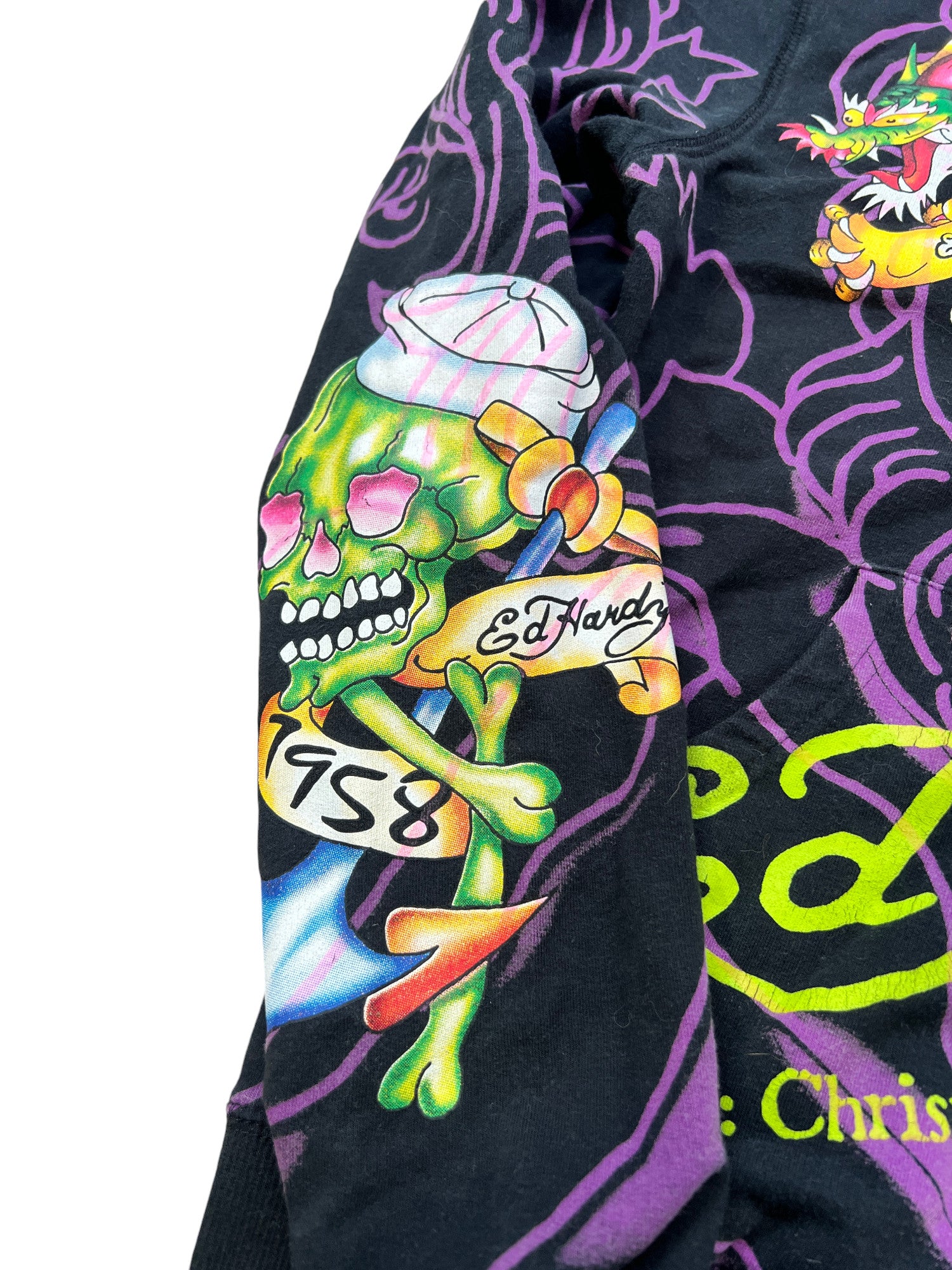 Ed Hardy Vintage Y2K Graphic Hoodie - cloakerstore