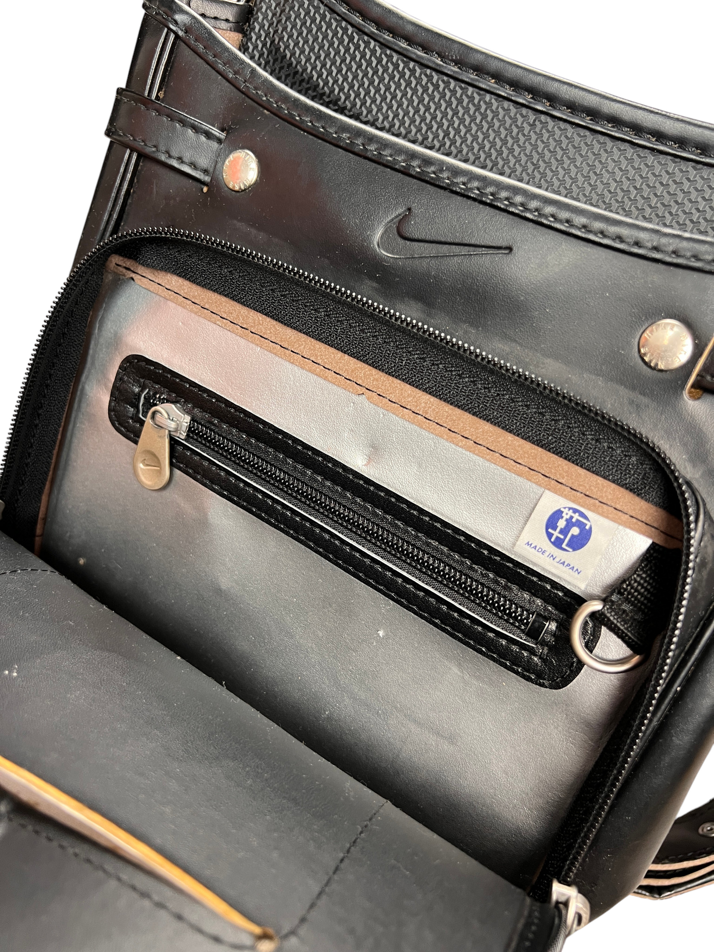 Nike Randoseru blackout - inner zip pocket and the Japan Bag Association label