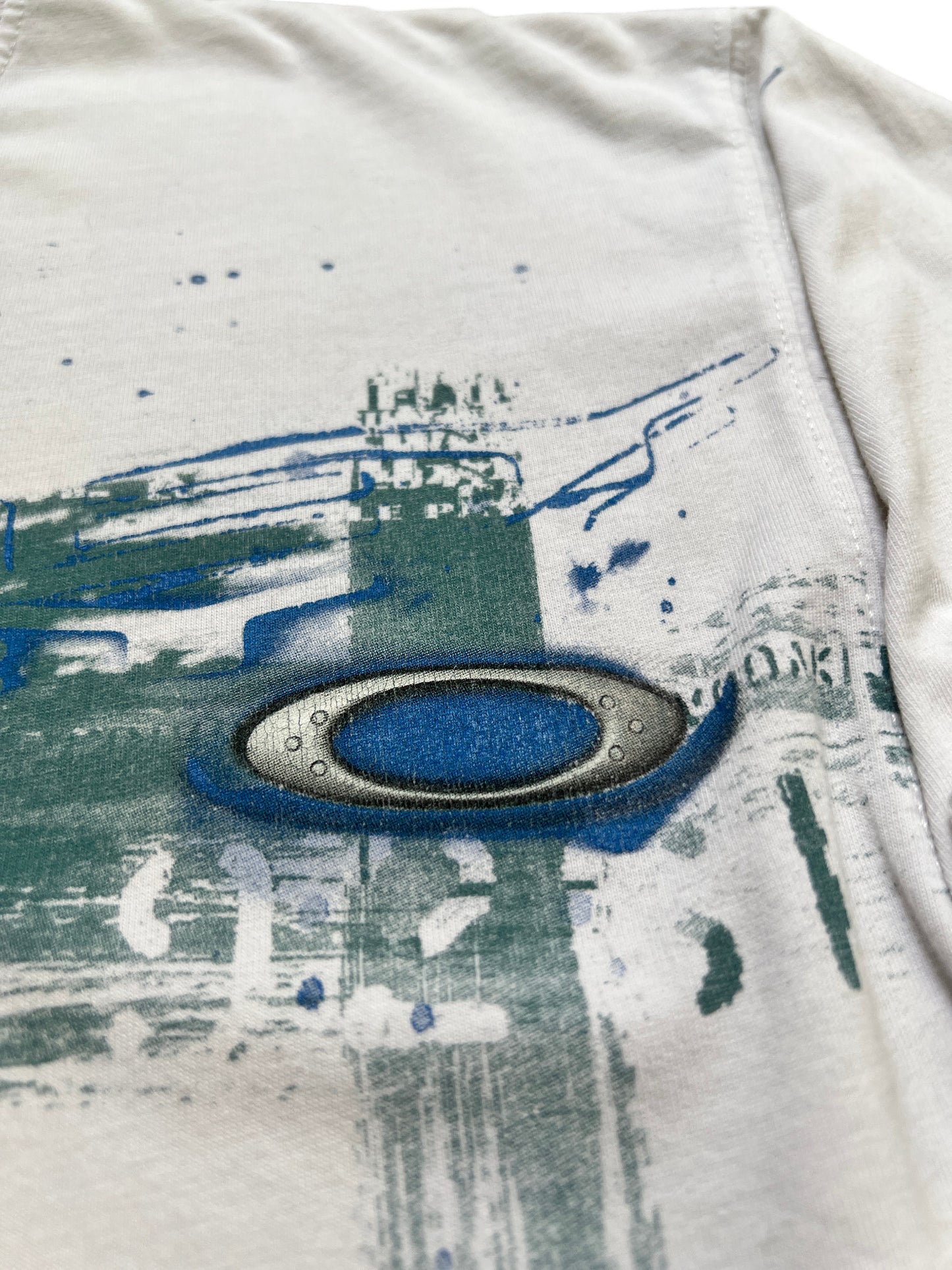 00's Oakley Long Sleeve Metal Logo White - cloakerstore
