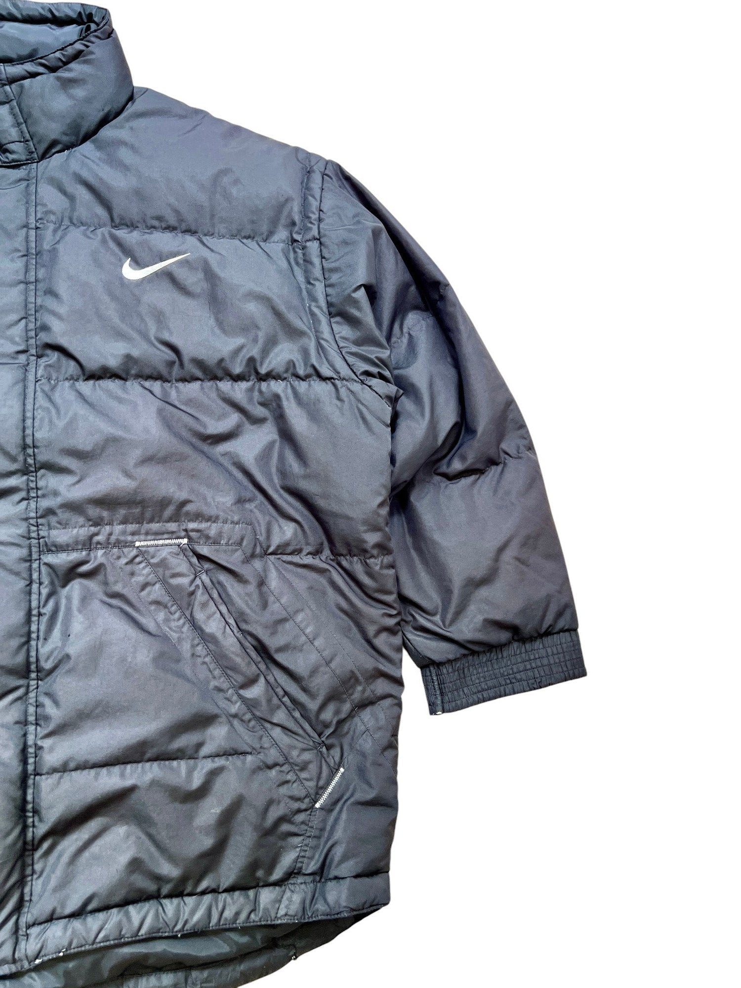 90's Nike Puffer Jacket Dark Blue - cloakerstore