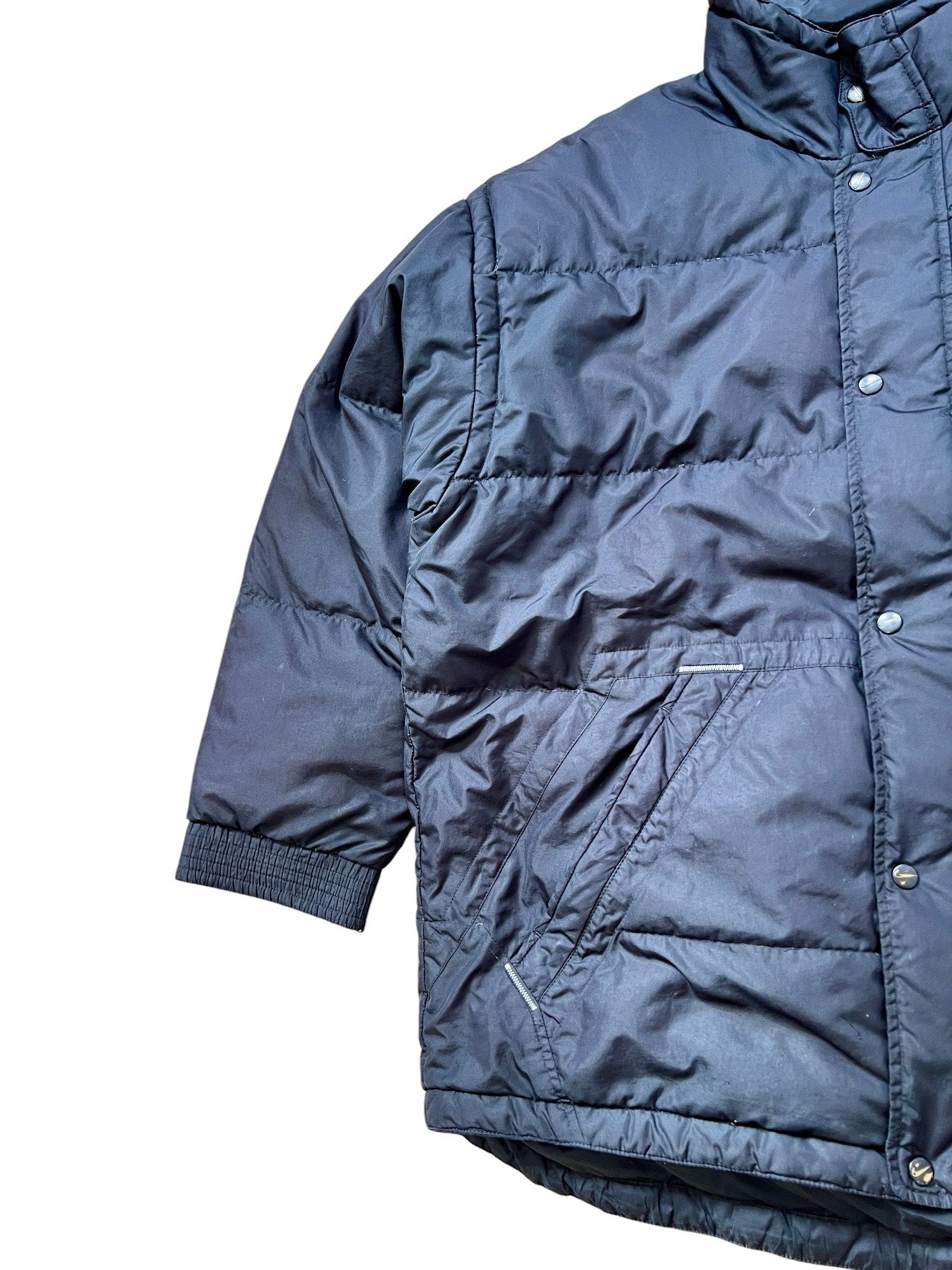 90's Nike Puffer Jacket Dark Blue - cloakerstore
