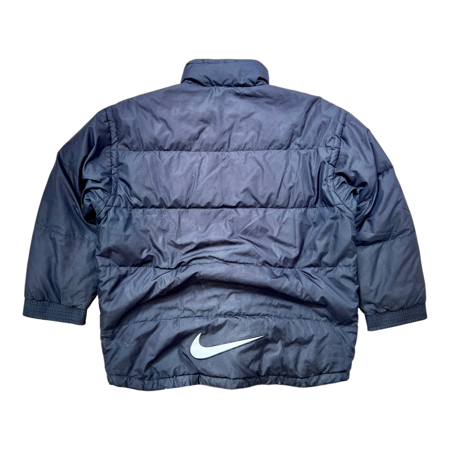 90's Nike Puffer Jacket Dark Blue - cloakerstore