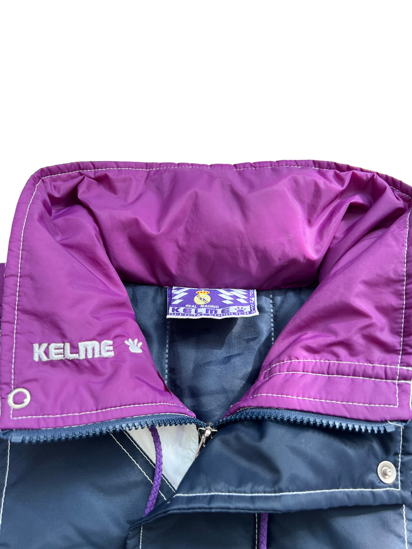90's Kelme Real Madrid Puffer Jacket Vintage - cloakerstore