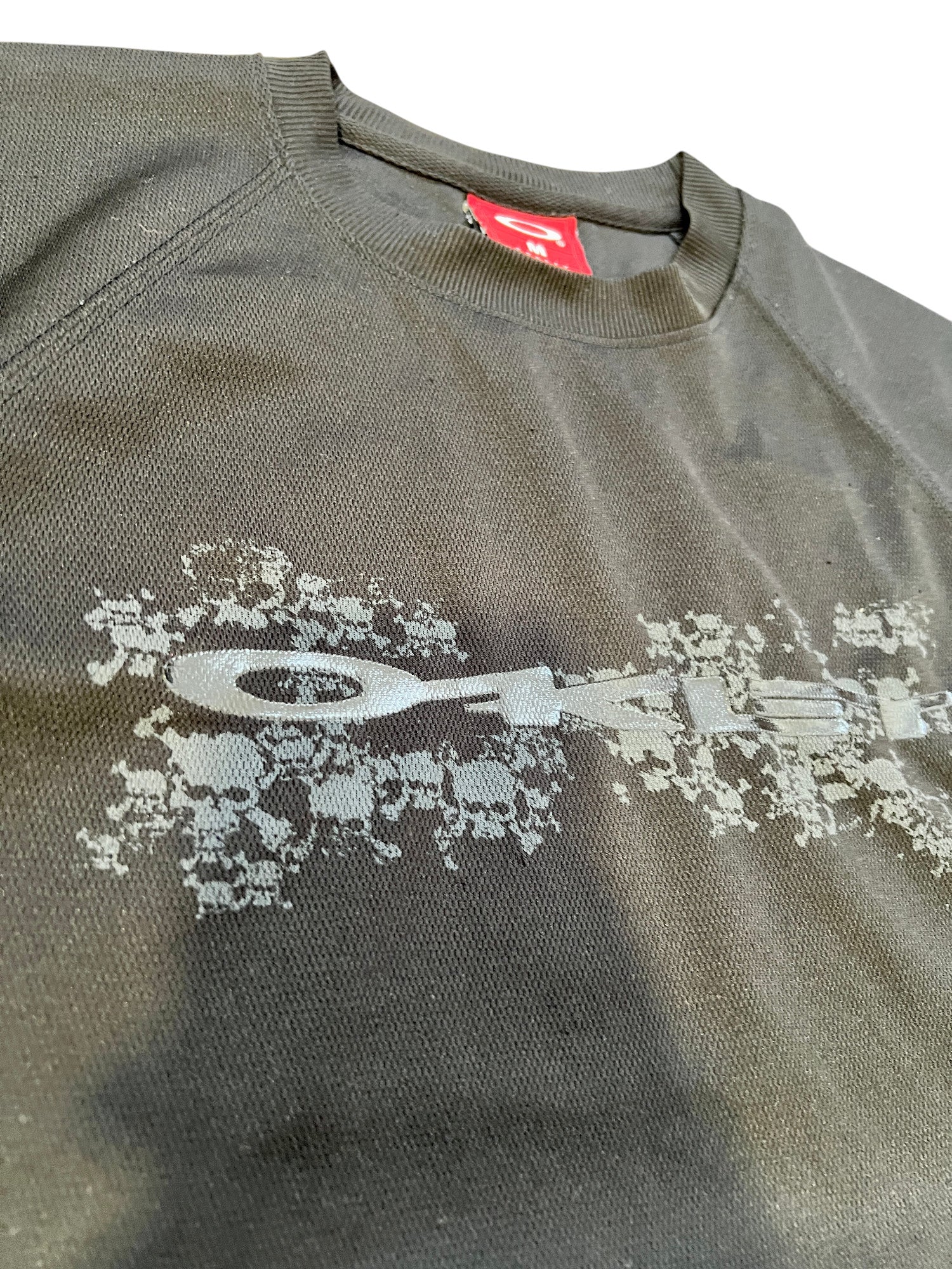 00's Oakley Long Sleeve Black Sport Skull Logo - cloakerstore