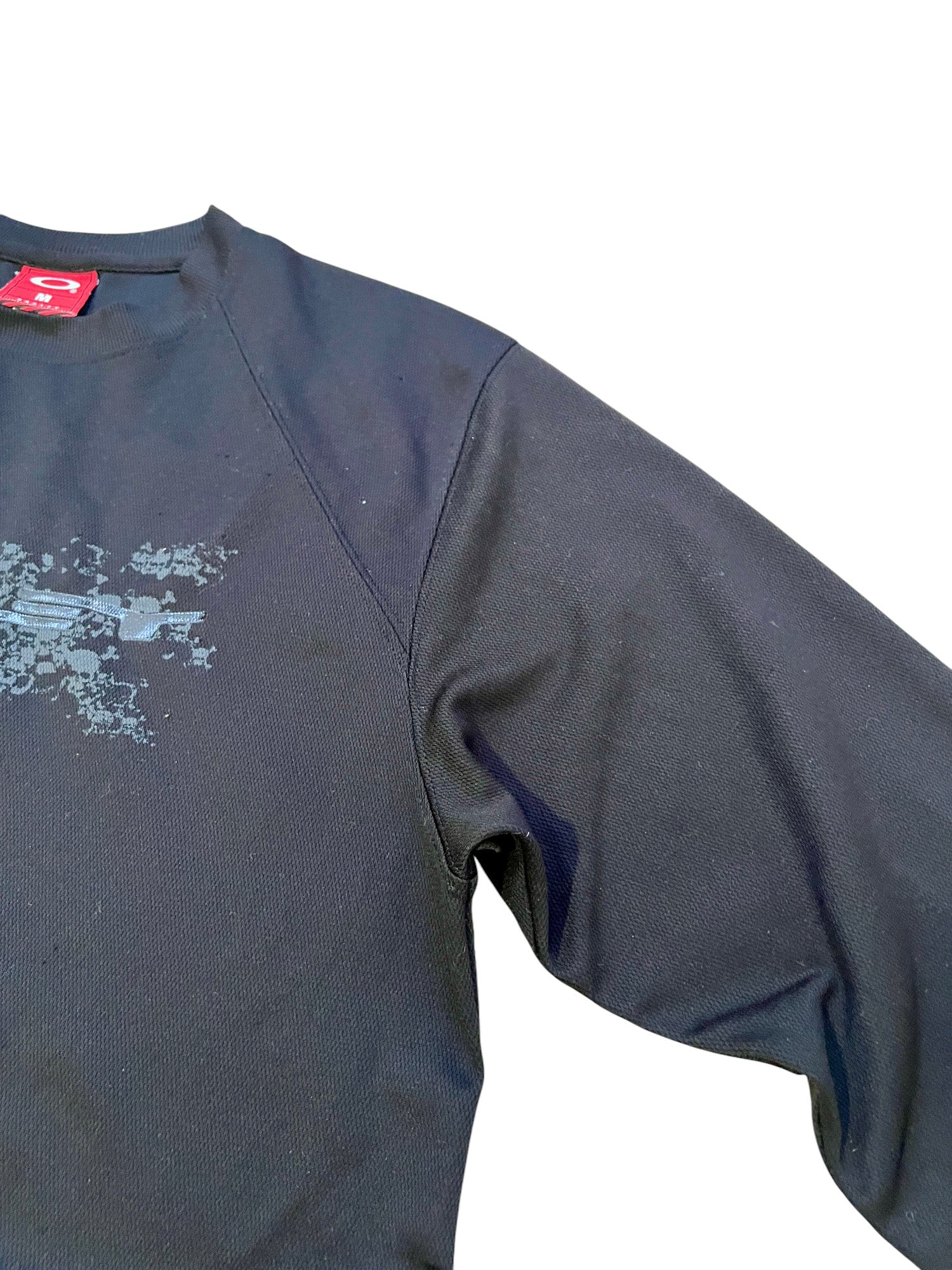 00's Oakley Long Sleeve Black Sport Skull Logo - cloakerstore