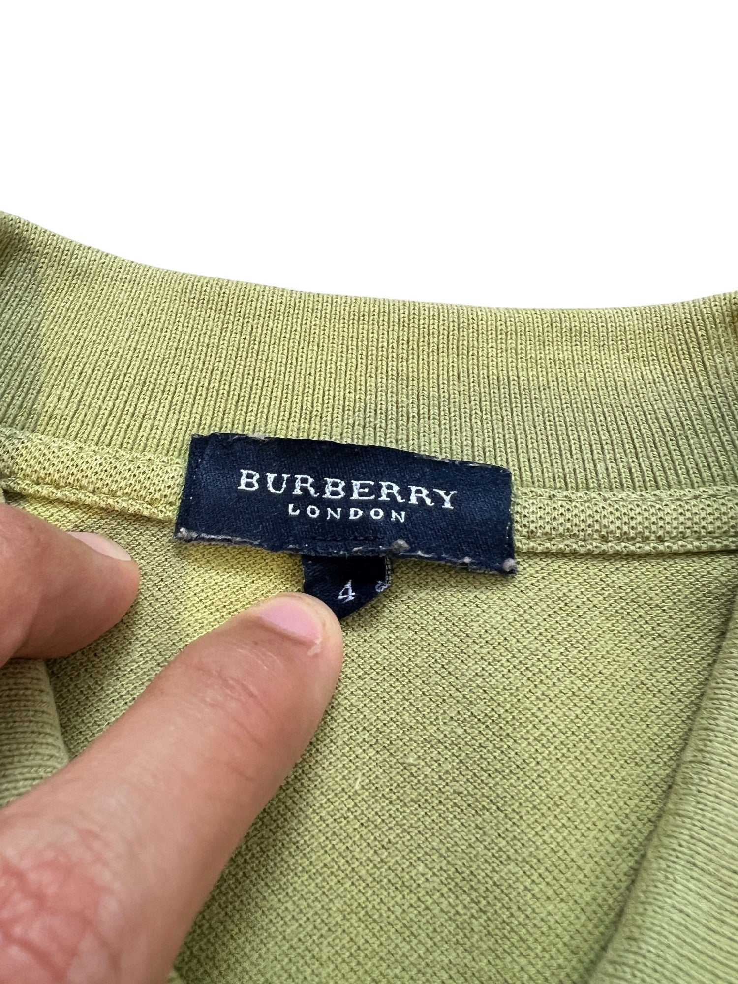Burberry Polo Long Sleeve Light Green - cloakerstore