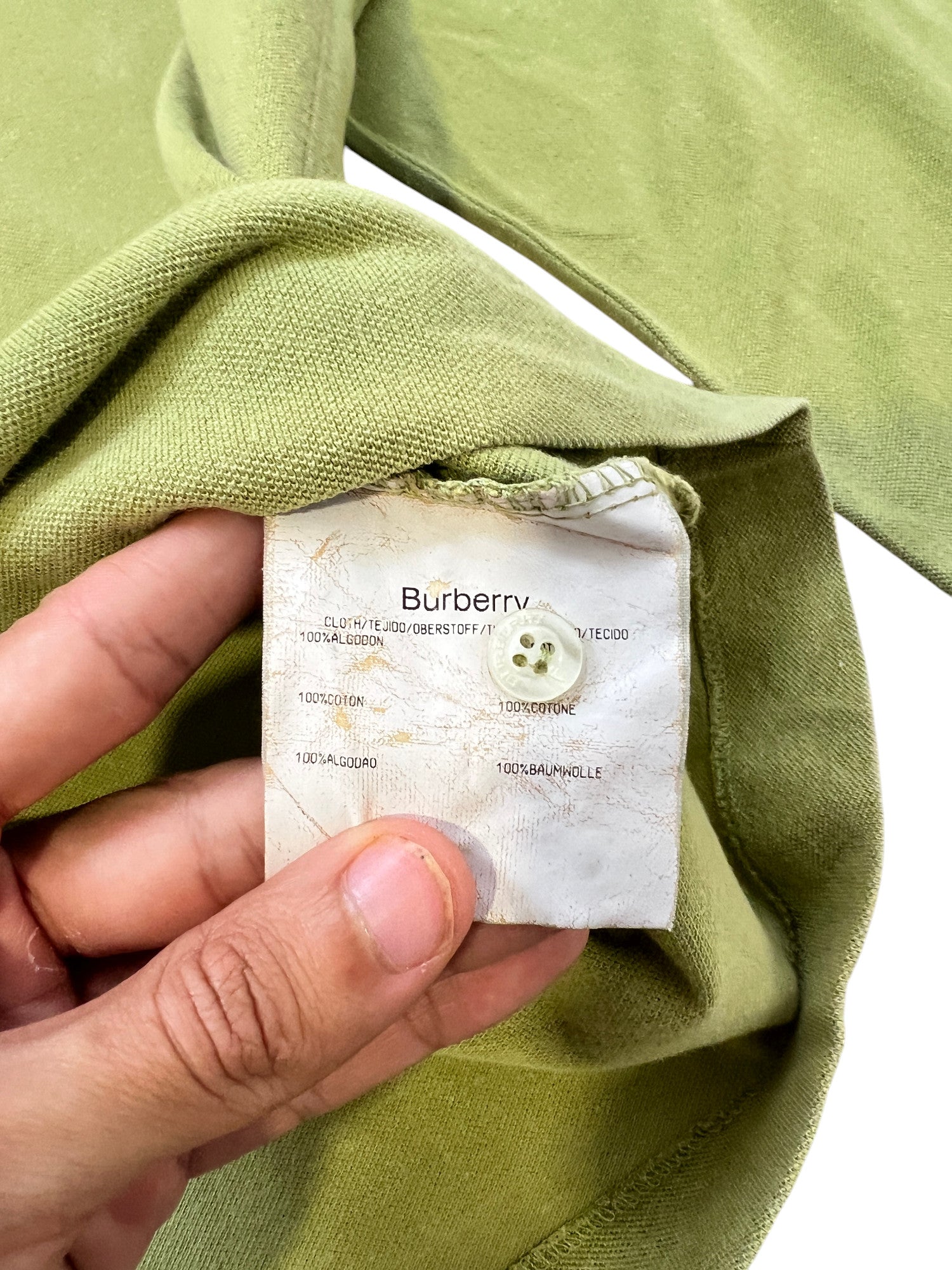 Burberry Polo Long Sleeve Light Green - cloakerstore