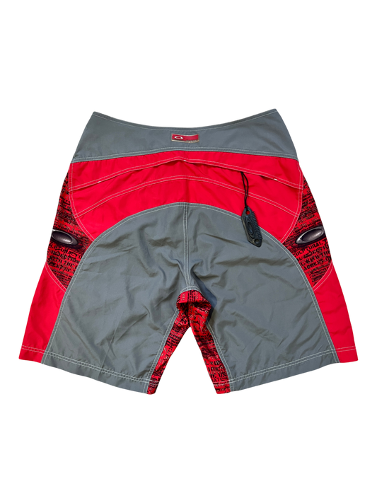 00's Oakley Short Plate 2.4 Blood Red / Silver - cloakerstore