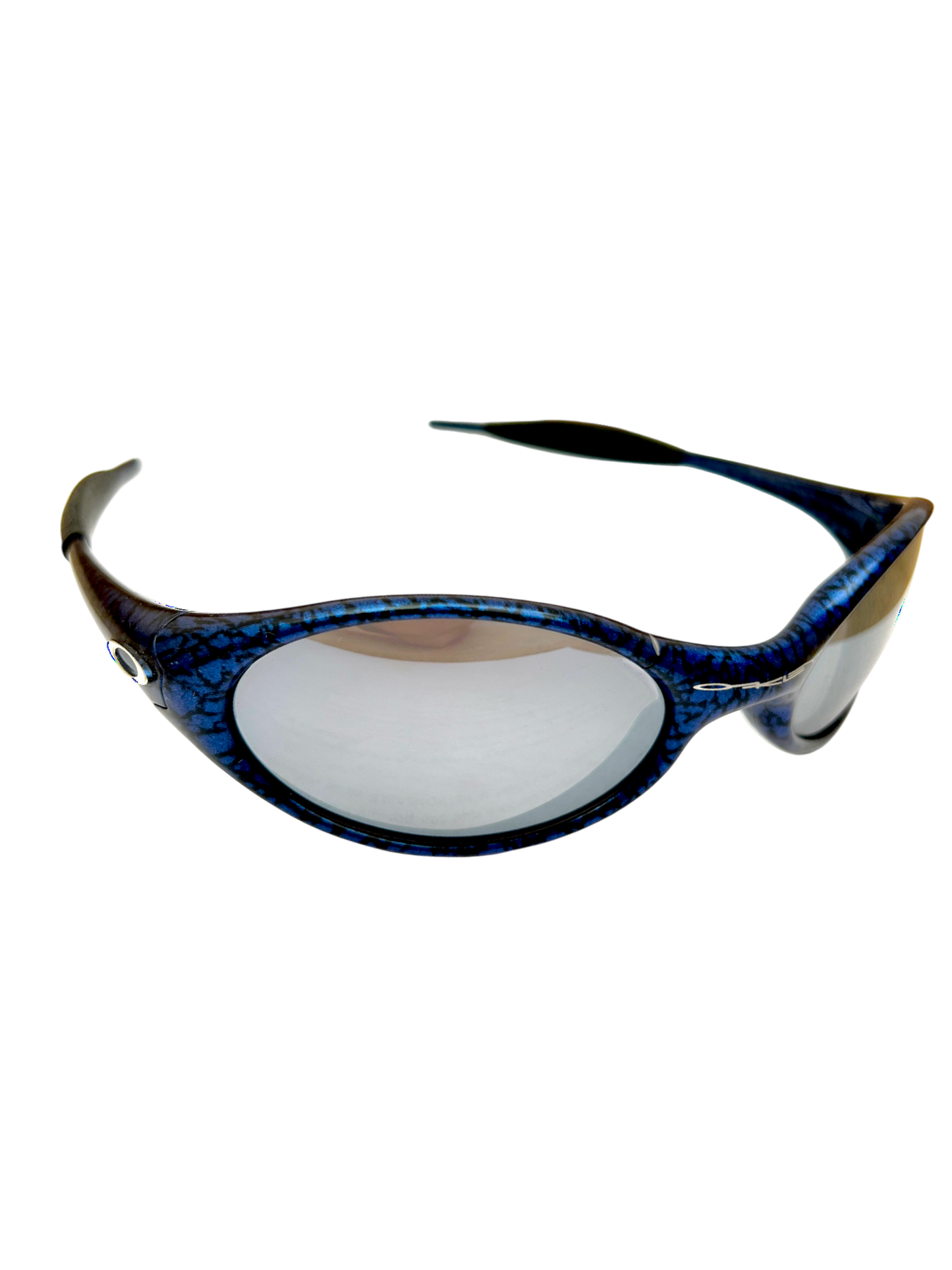 1994 Oakley Eye Jacket Cobalt Black Iridium Sunglasses - cloakerstore