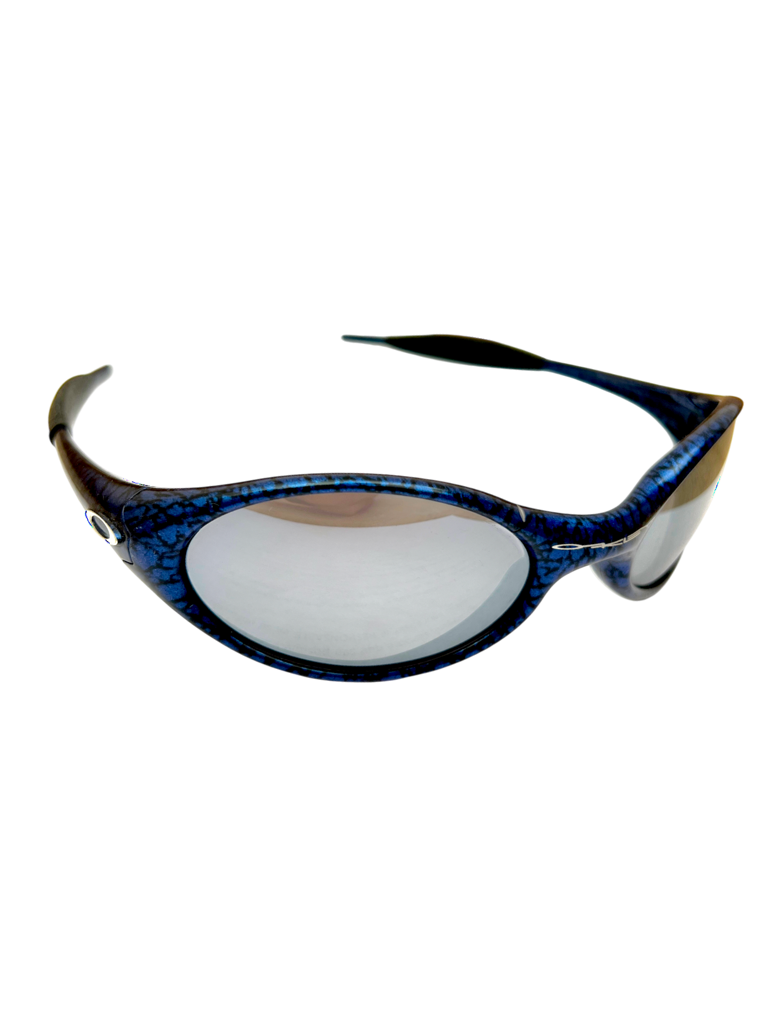 1994 Oakley Eye Jacket Cobalt Black Iridium Sunglasses - cloakerstore