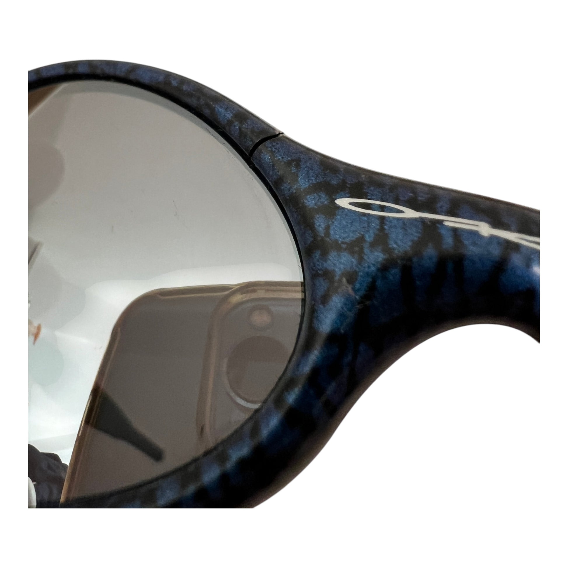 1994 Oakley Eye Jacket Cobalt Black Iridium Sunglasses - cloakerstore