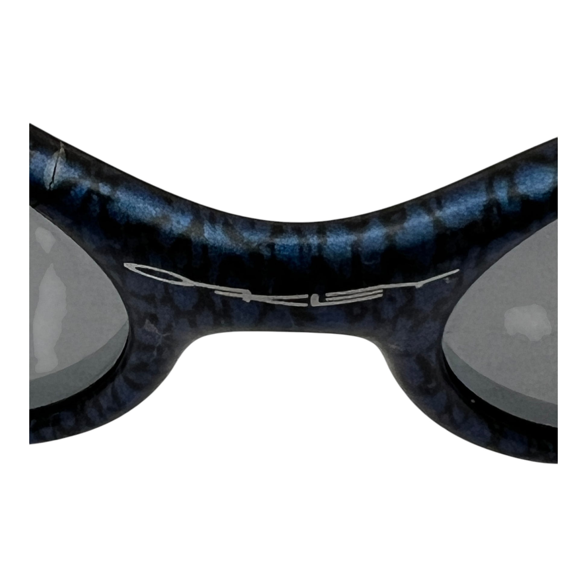 1994 Oakley Eye Jacket Cobalt Black Iridium Sunglasses - cloakerstore