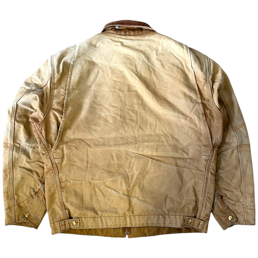 Carhartt Detroit Jacket WorkWear Vintage Distressed Brown - cloakerstore