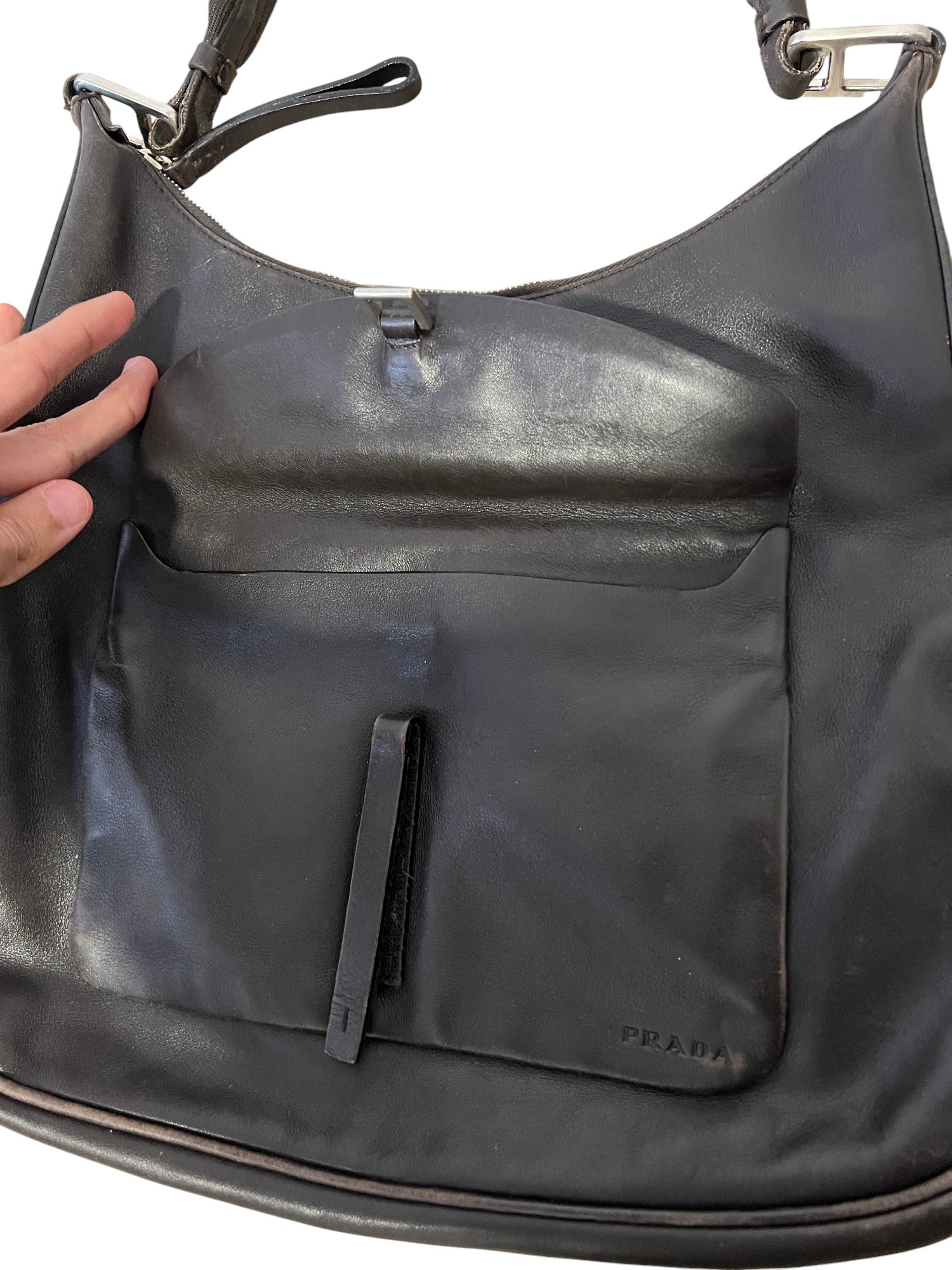 Prada Shoudler Bag Vintage 90's Leather - cloakerstore