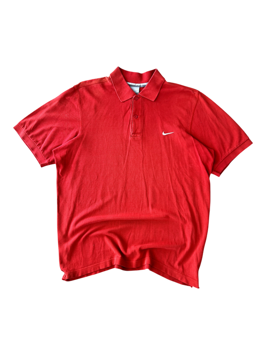 Nike Polo Vintage Red Classic Swoosh Embroidery - cloakerstore